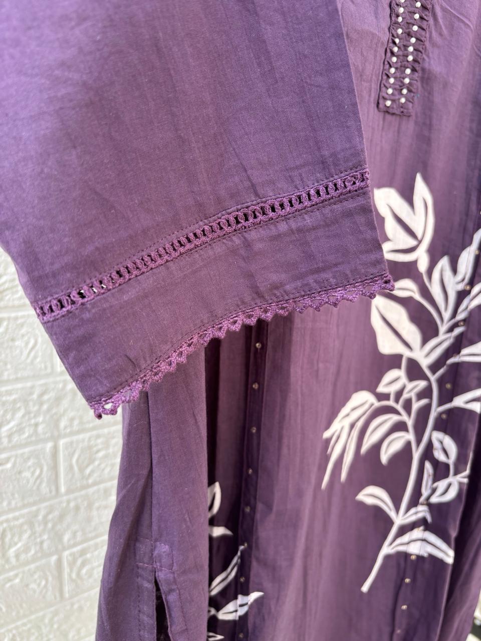 Purple Kurta Set with Dupatta
