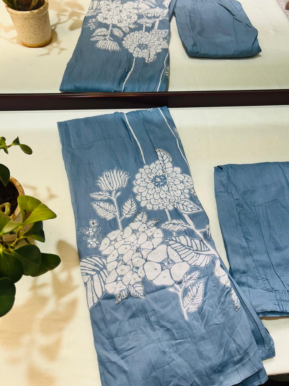 Blue Floral Coord Set