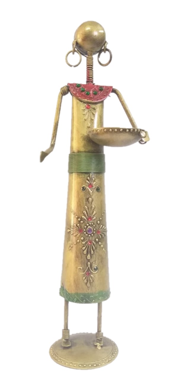 Metal Handicraft Metal Dolls Candle Stands; Customizable as per quantity