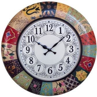 Handcrafted Handmade Antique Finish Wooden / Brass / Painted Wall Clock