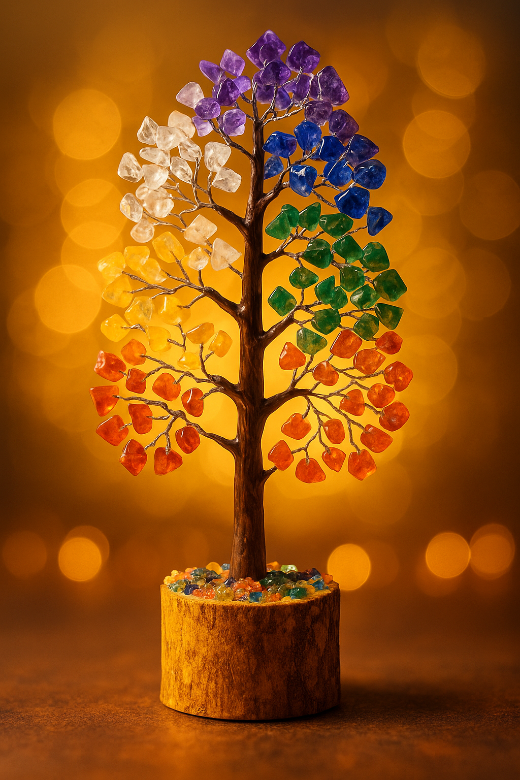 7 Chakra Healing Precious Stone Tree Vastu and Fengshui Compliant to enchance positive energies