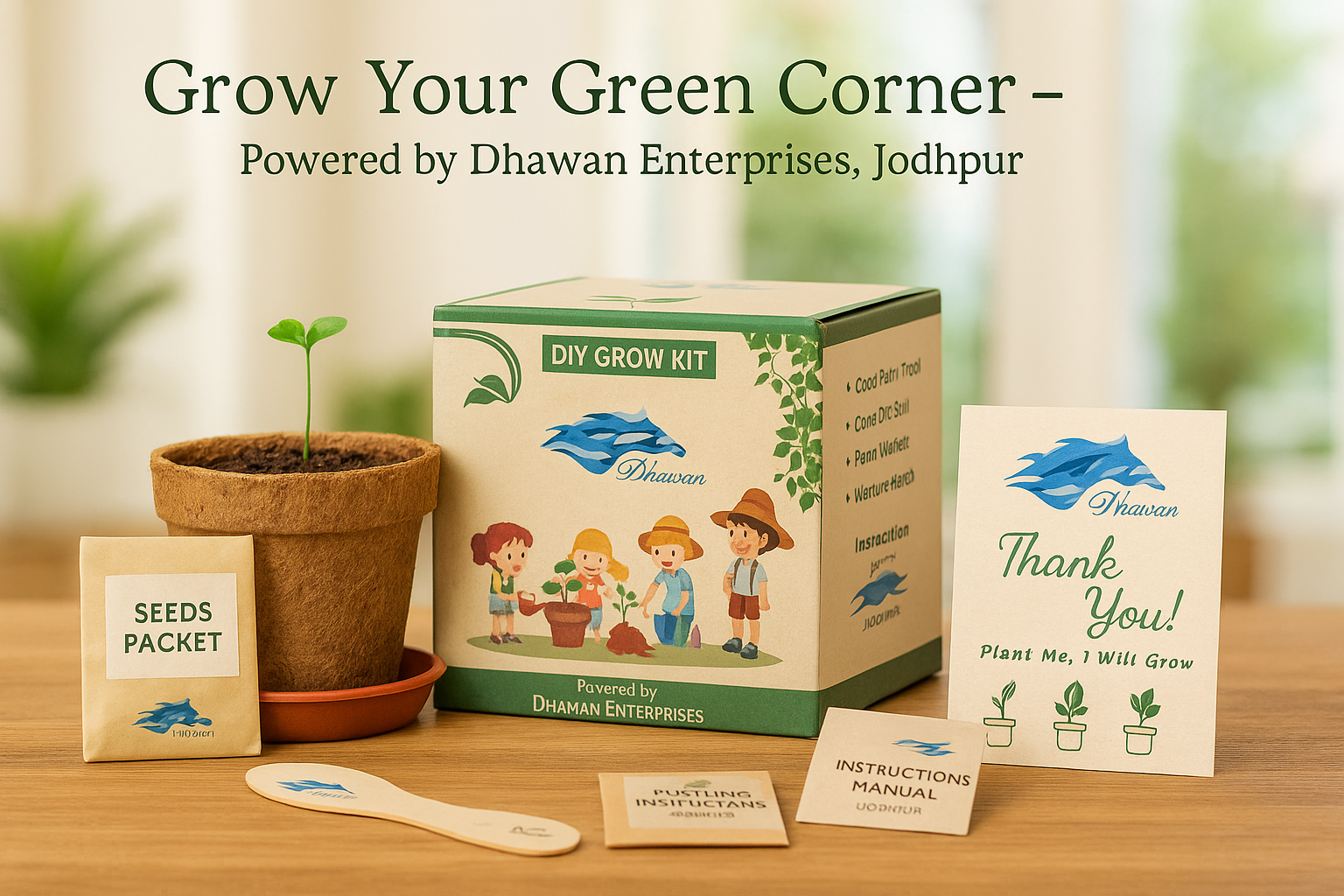 Eco-Friendly DIY Grow Kit for Corporate Gifting | Sustainable Table Decor with Custom Branding