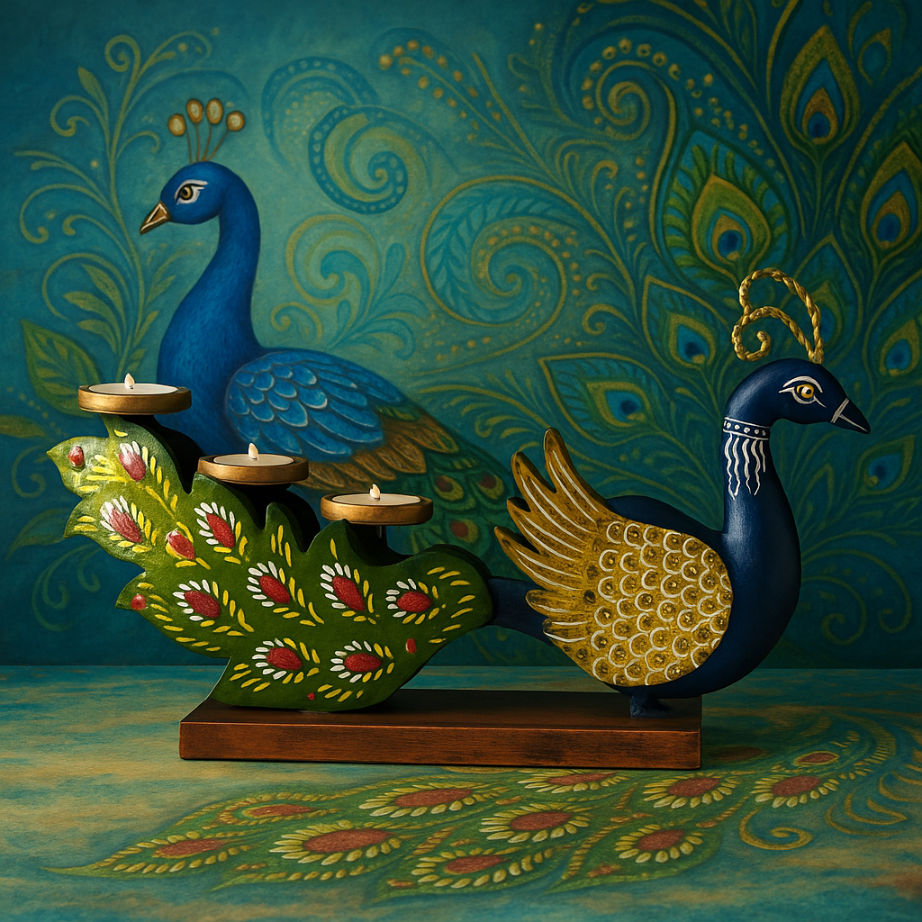 Peacock Candle Holder