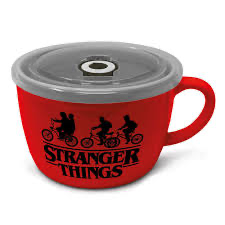 STRANGER THINGS SOUP AND SNACK HUG MUG WITH LID