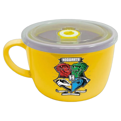 HUFFLEPUFF SOUP AND SNACK HUG MUG WITH LID