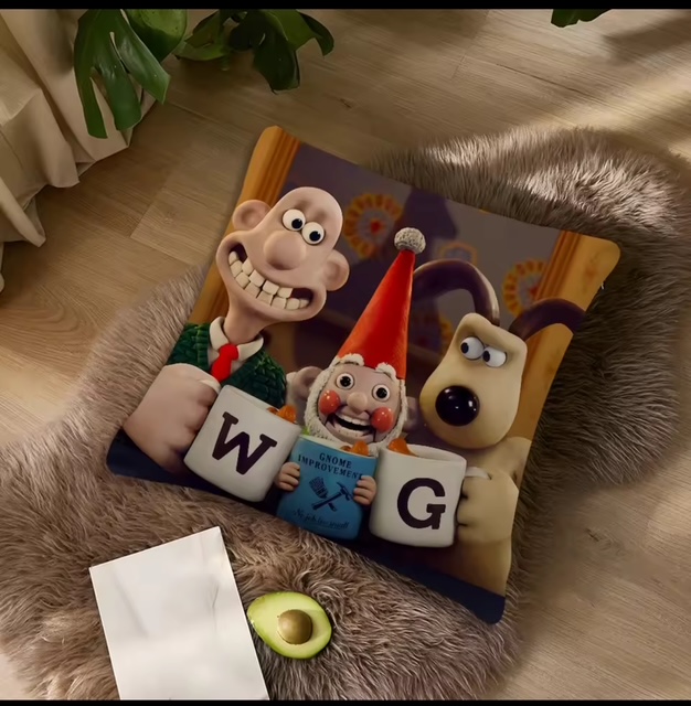 Wallace, Gromit & Norbot  Themed Cushion