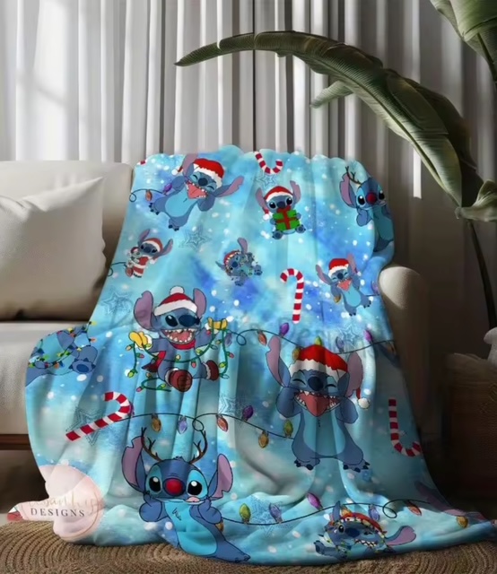 Stitch Christmas Throw Blanket