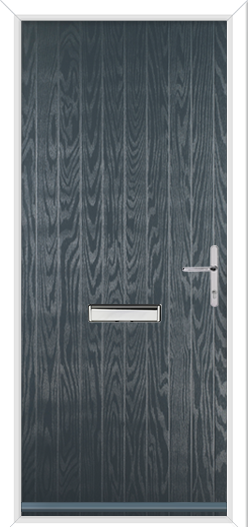 Solid Short Composite Door: Cottage Style with Chrome Hardware