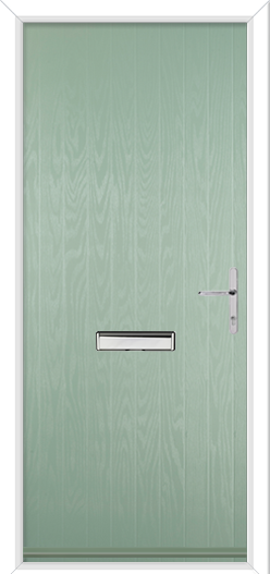 Solid Short Composite Door: Cottage Style with Chrome Hardware