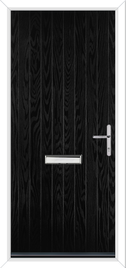 Solid Short Composite Door: Cottage Style with Chrome Hardware