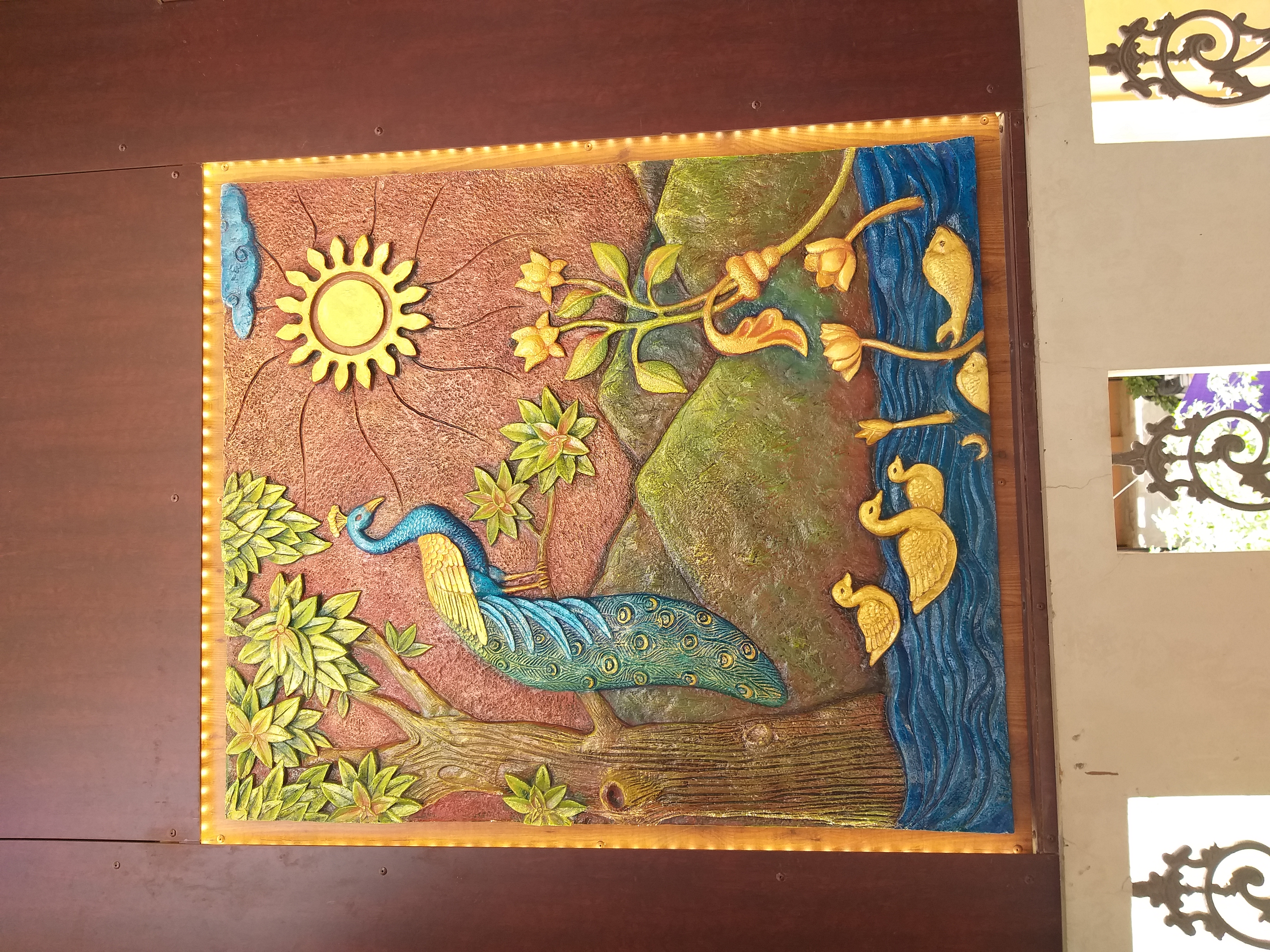 Handcrafted Peacock Wall Art