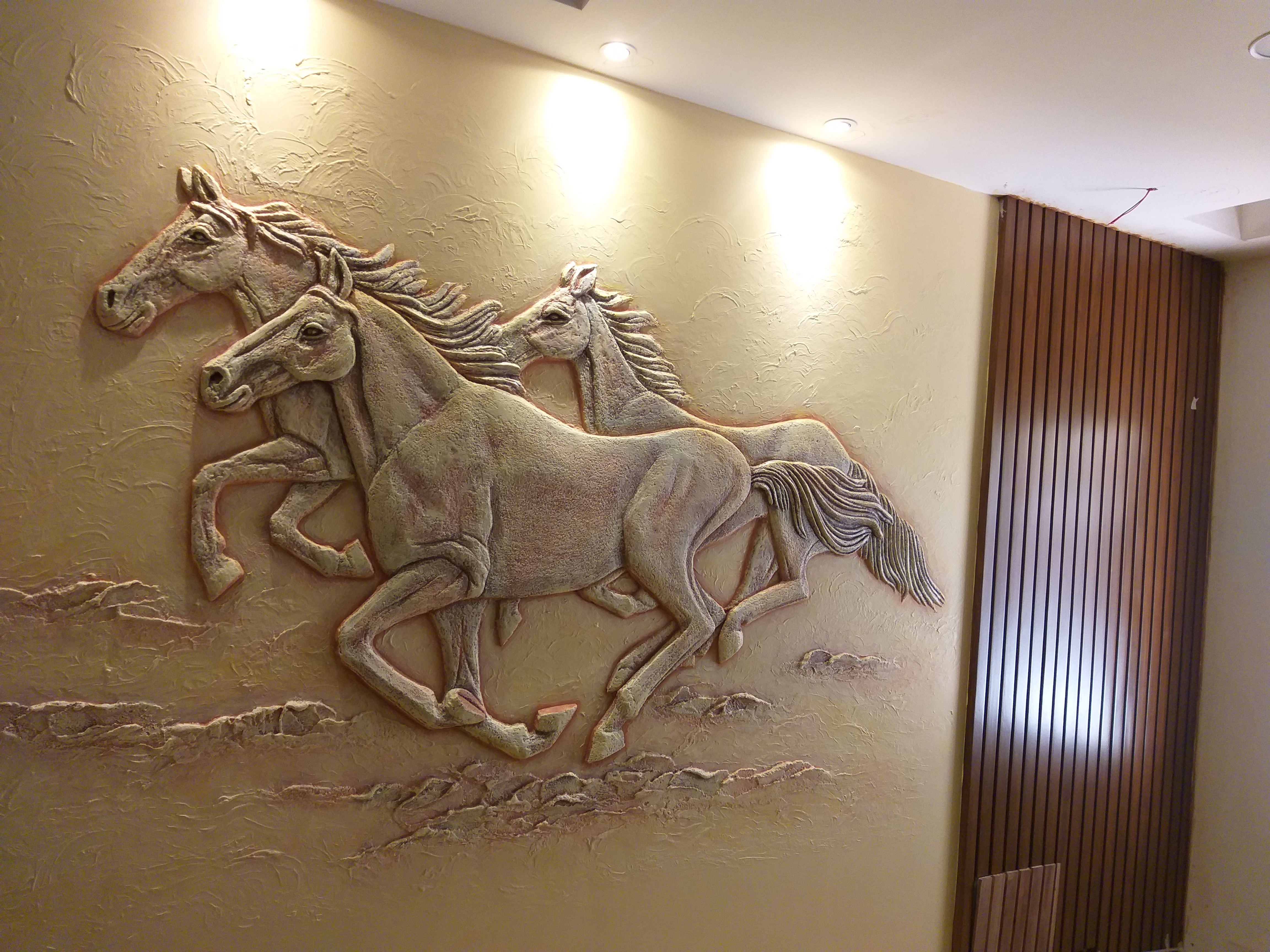 3D Wall Art of Running Horses