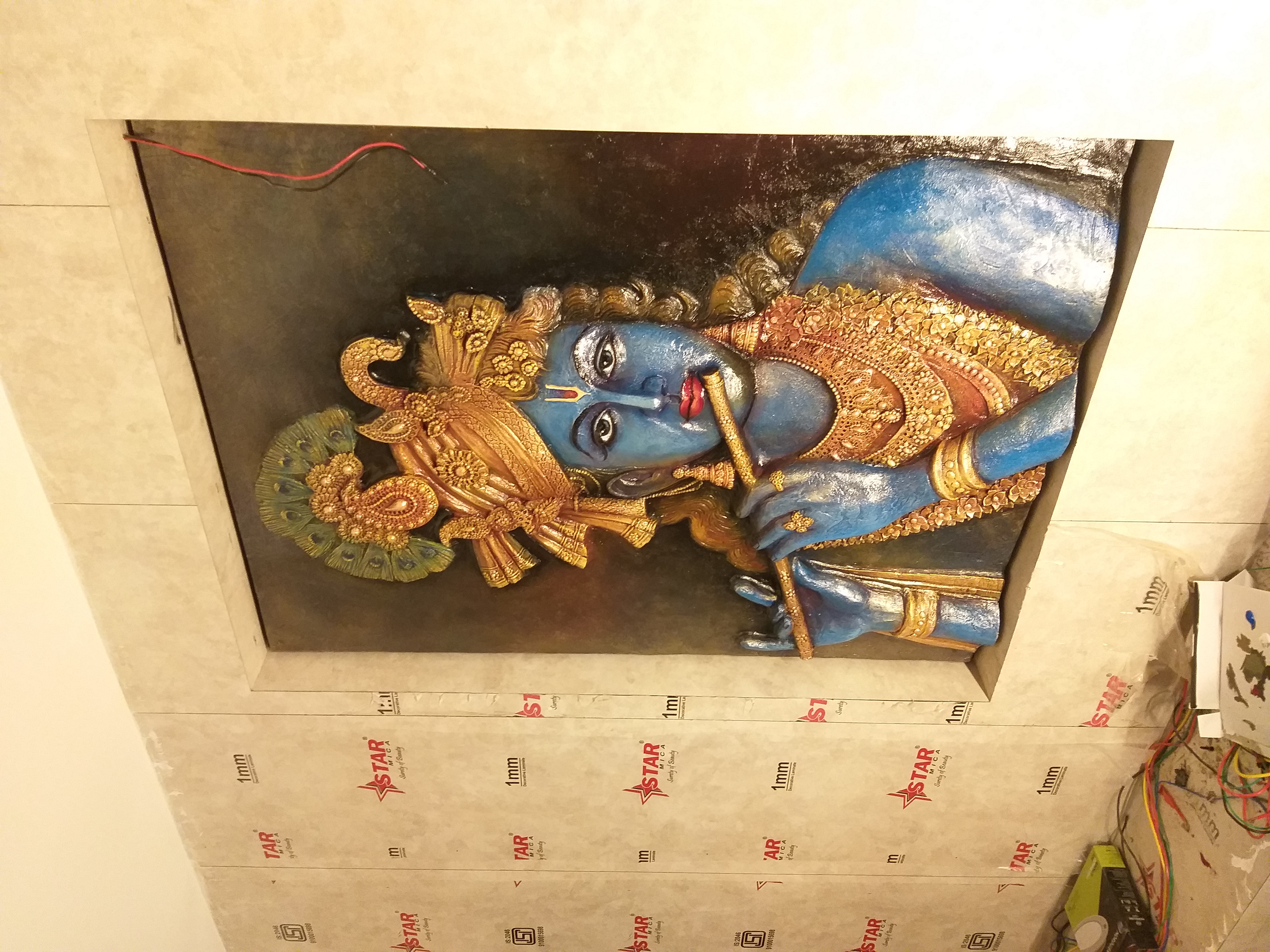 Hand-painted Krishna Wall Art