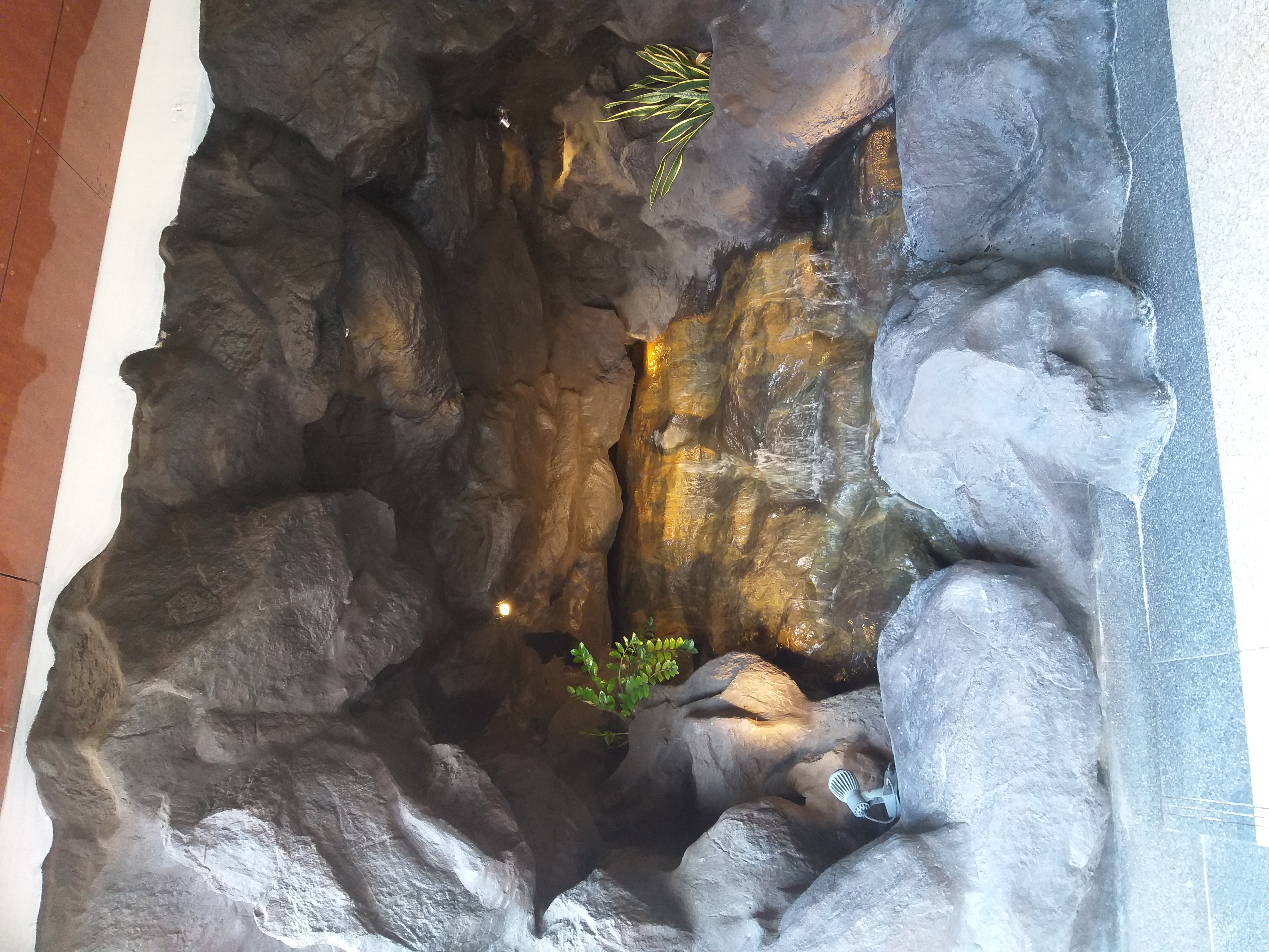 Indoor Rock Waterfall Feature