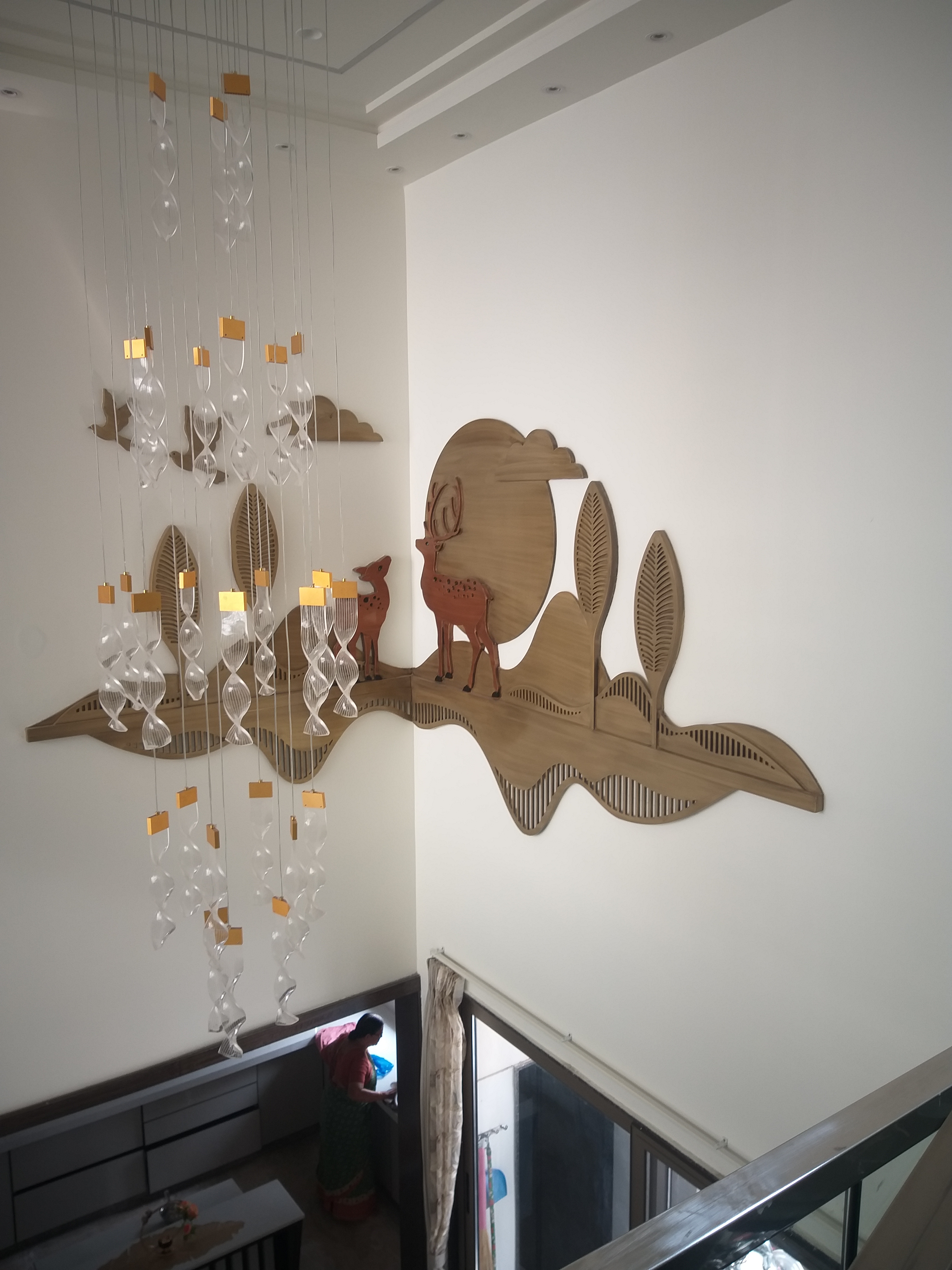 Wooden Wall Art with Deer Design