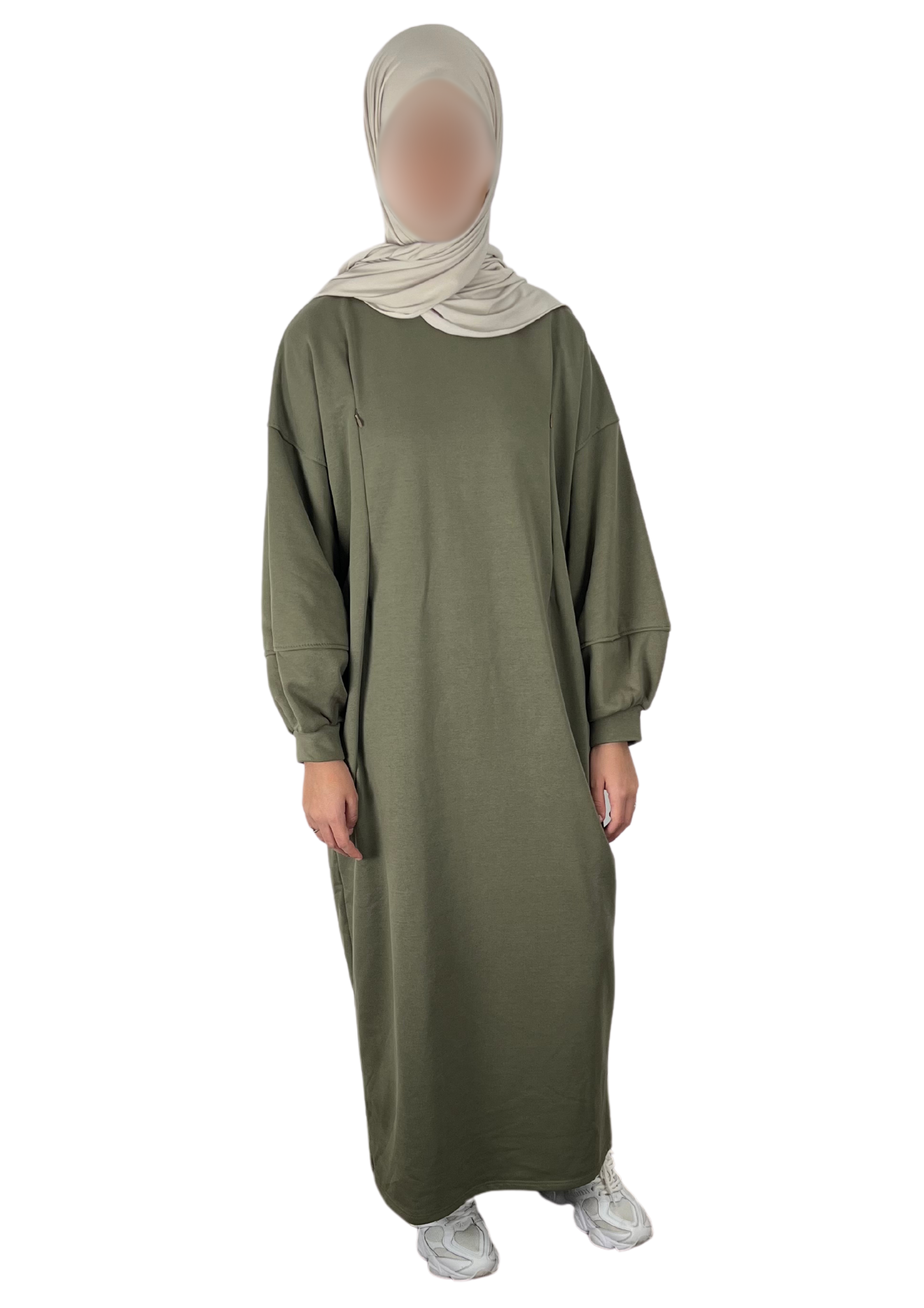 ROBE PULL D'ALLAITEMENT KAKI