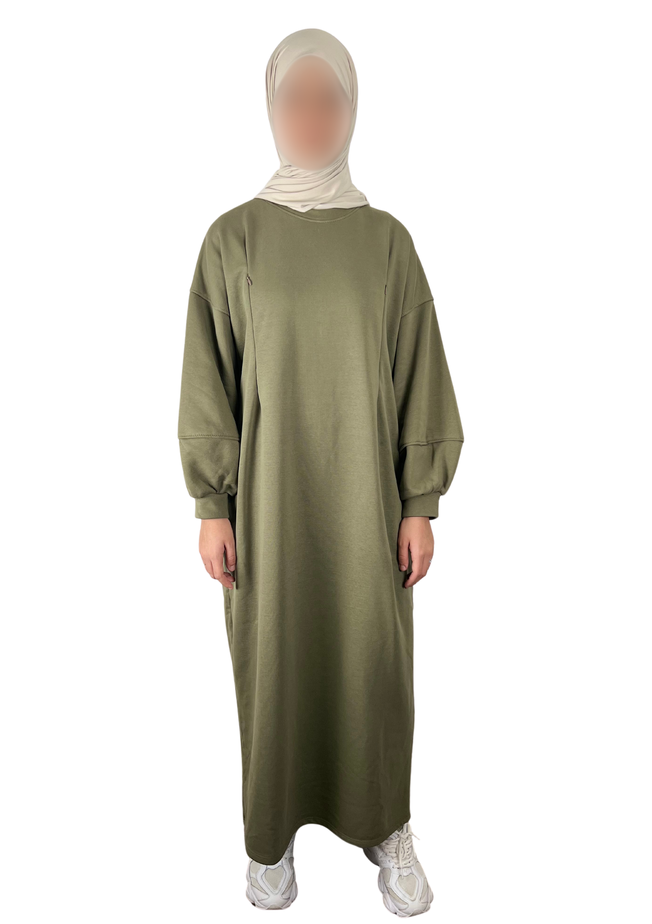 ROBE PULL D'ALLAITEMENT KAKI