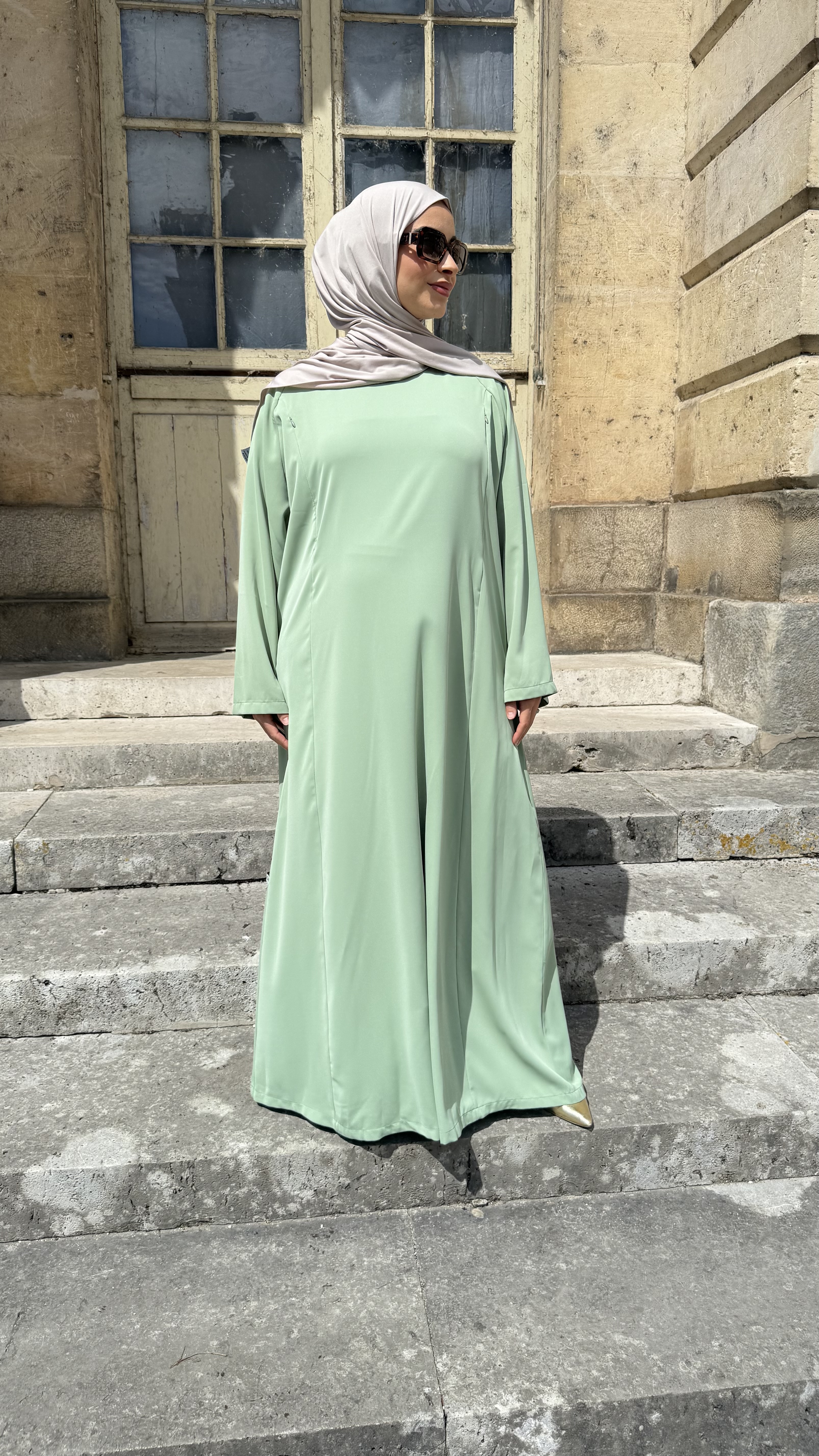 ABAYA D'ALLAITEMENT MENTHE VERTE