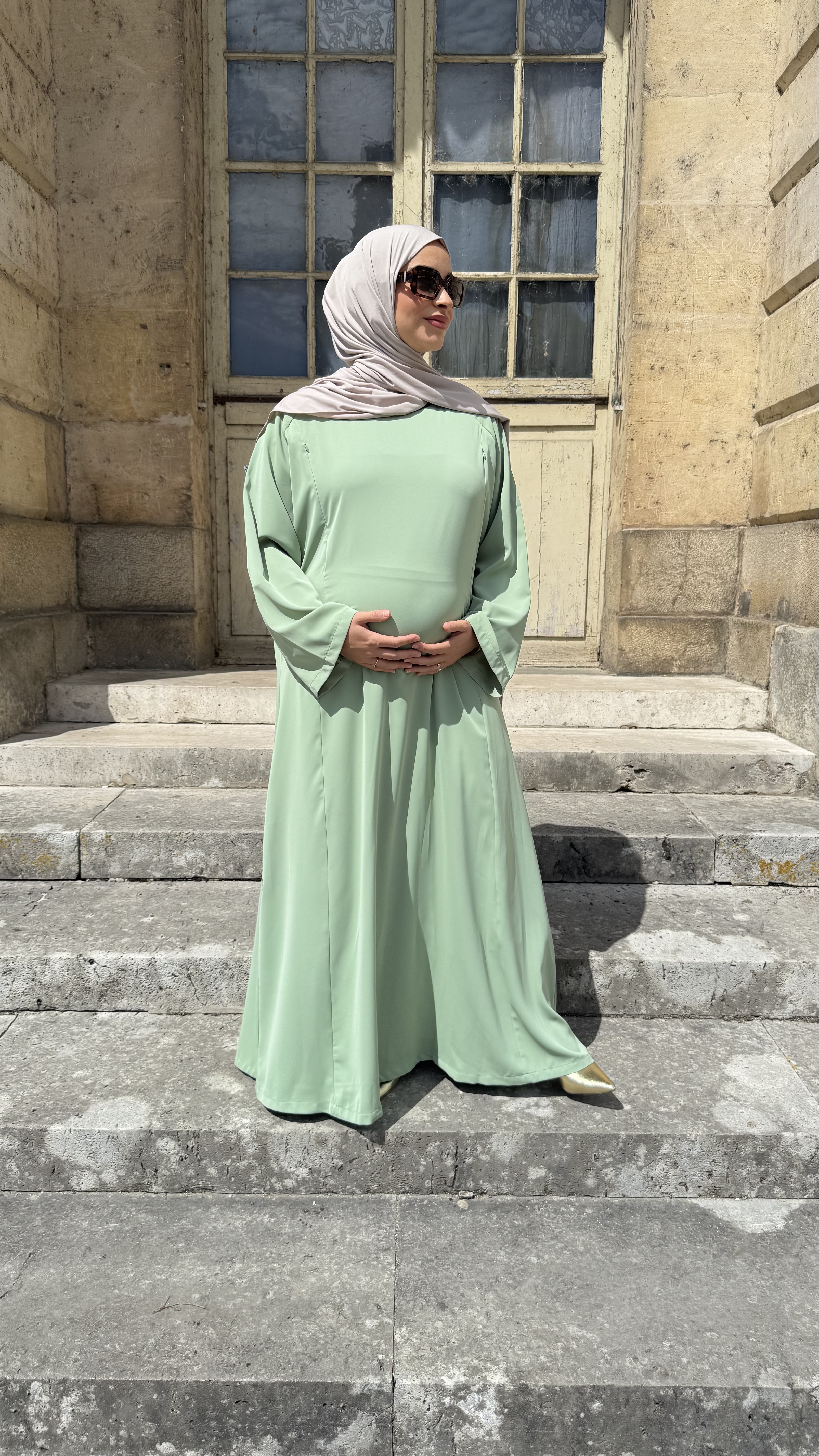 ABAYA D'ALLAITEMENT MENTHE VERTE