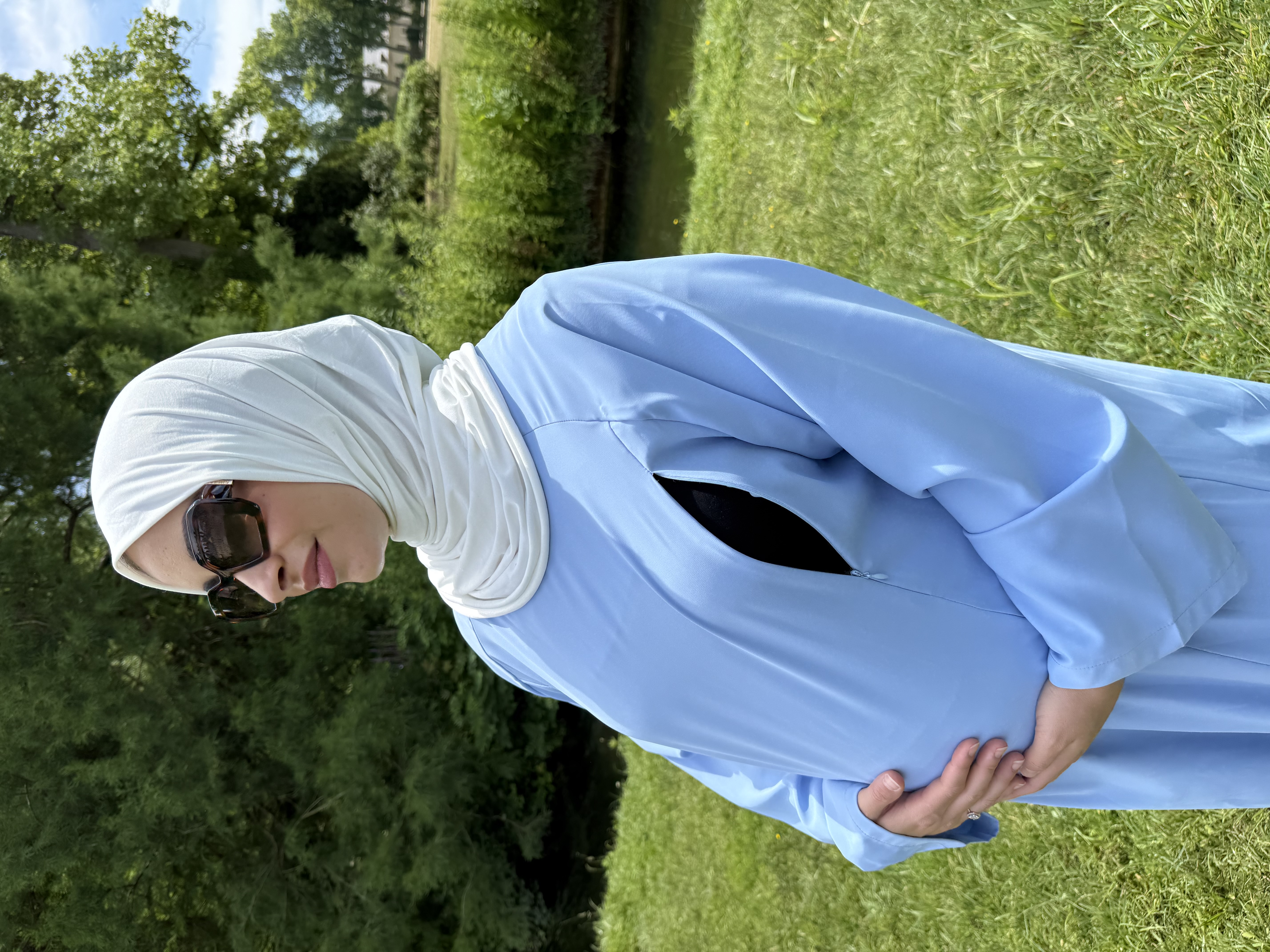 ABAYA D'ALLAITEMENT BLEU CIEL 