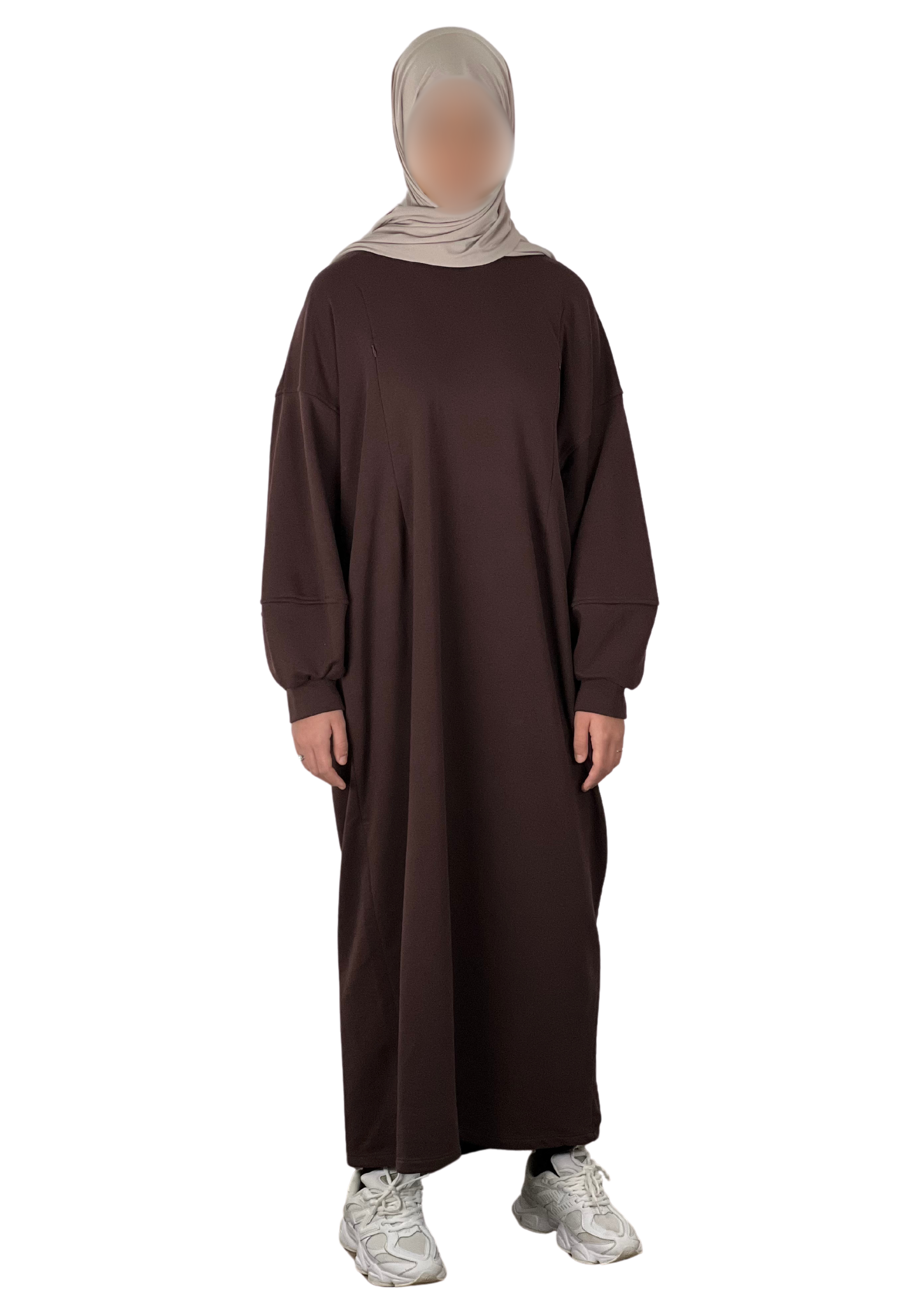 ROBE PULL D'ALLAITEMENT MARRON CHOCOLAT