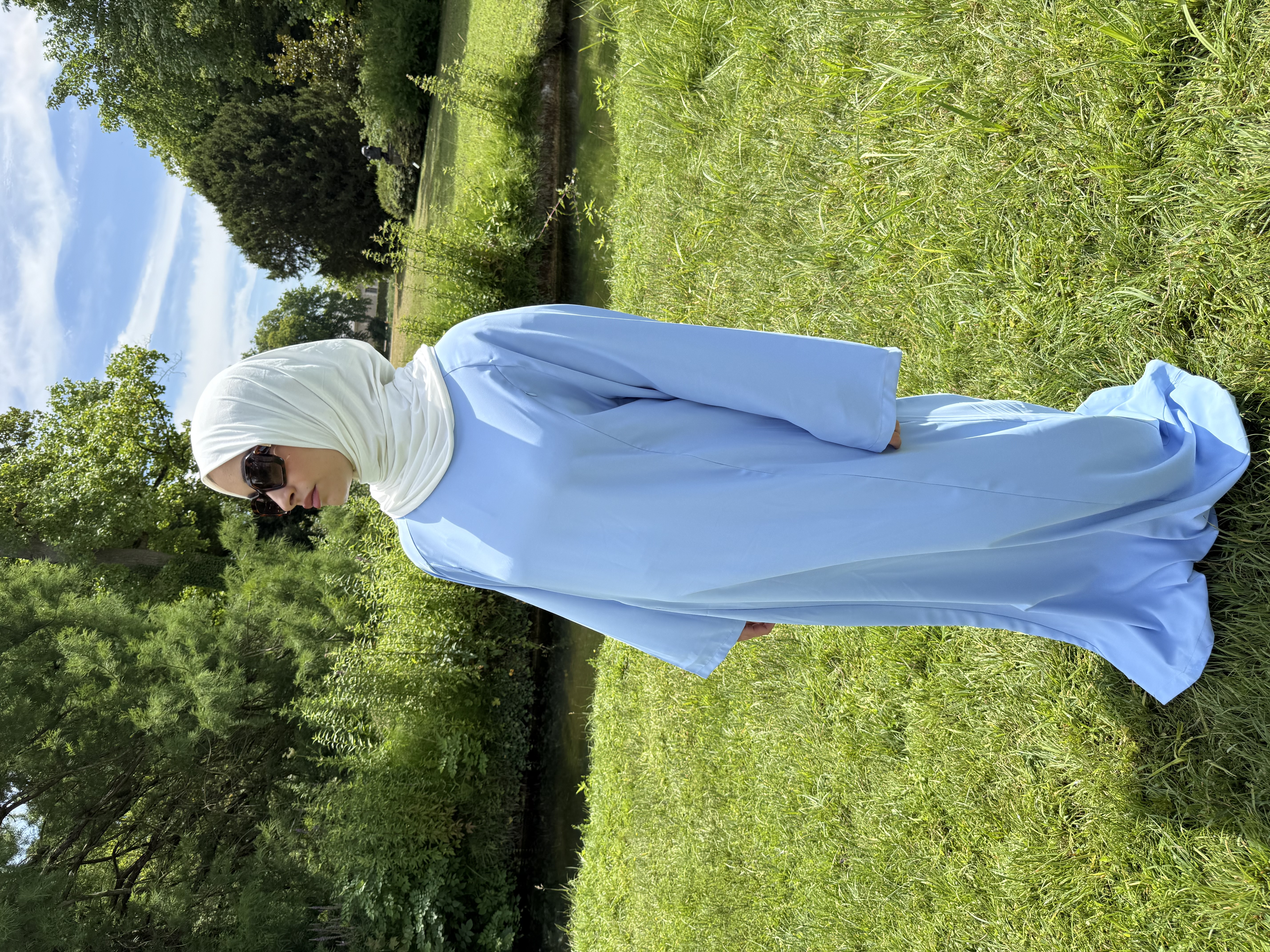 ABAYA D'ALLAITEMENT BLEU CIEL 