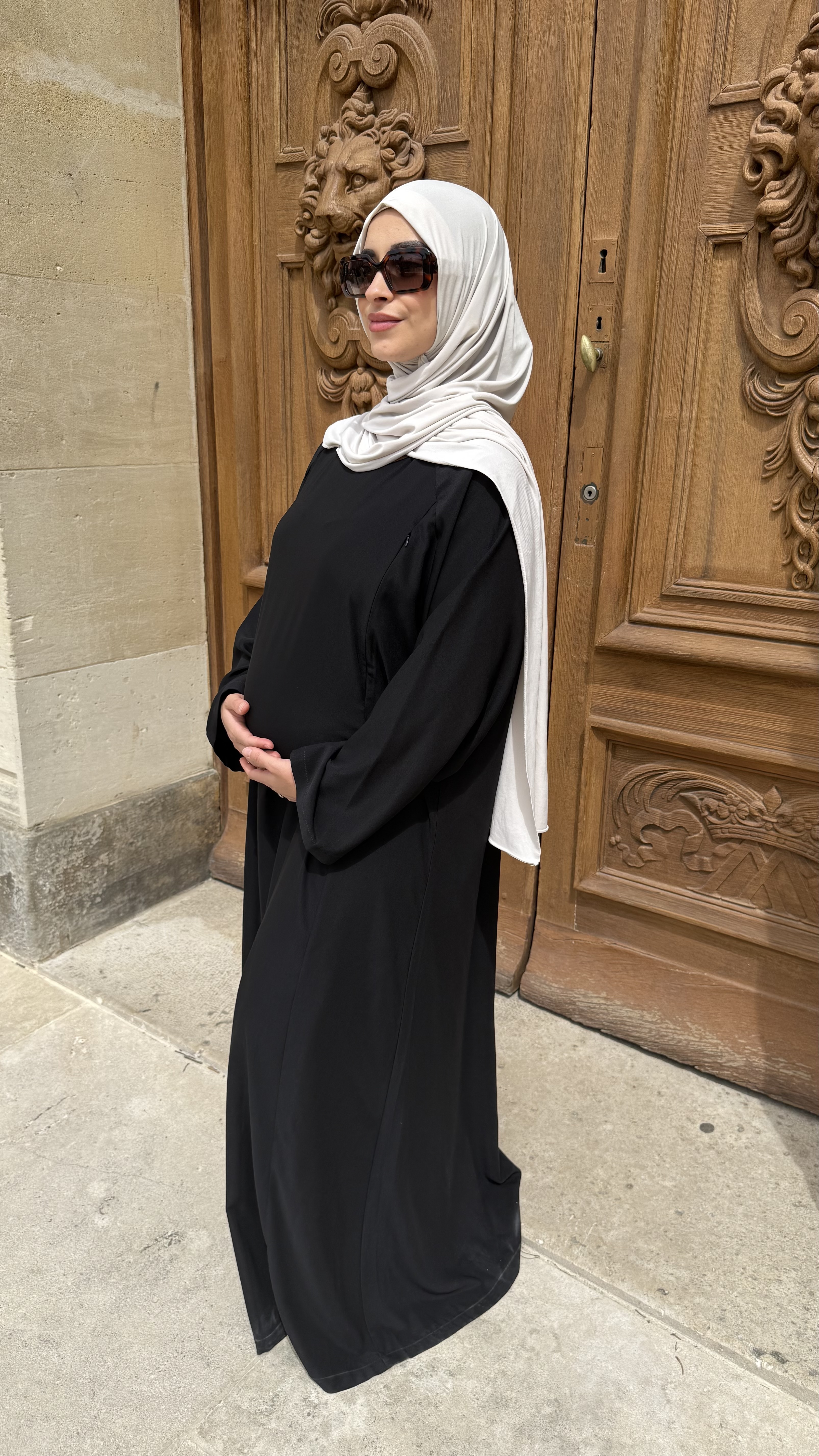 ABAYA D'ALLAITEMENT NOIR