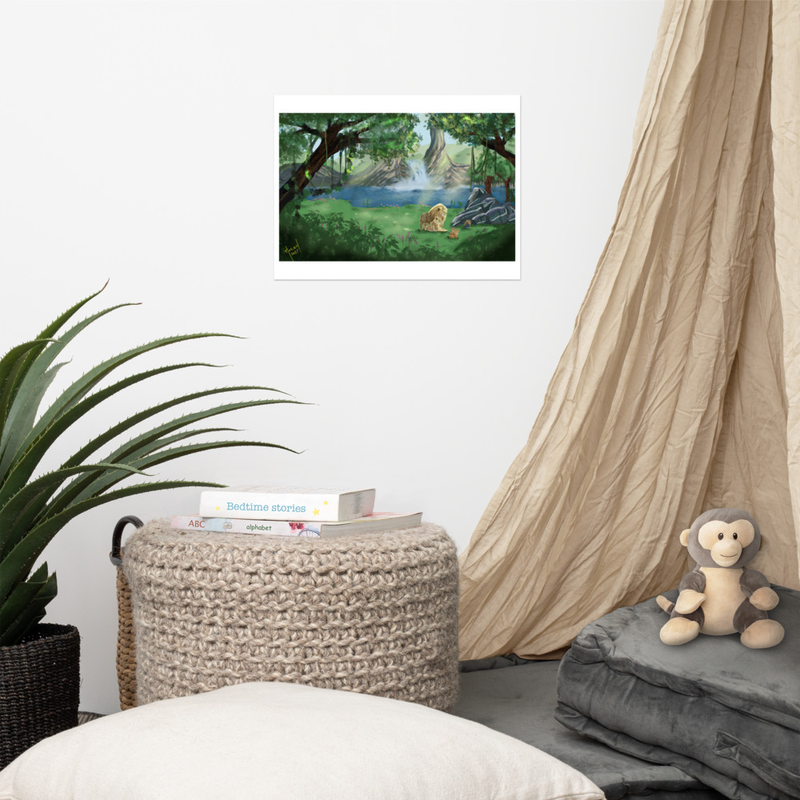 Lions in Zion Premium Luster Photo Paper Poster