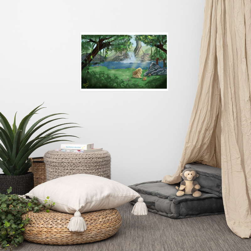 Lions in Zion Premium Luster Photo Paper Poster