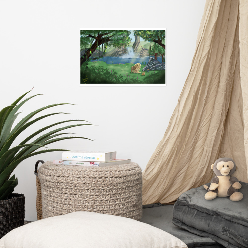 Lions in Zion Premium Luster Photo Paper Poster