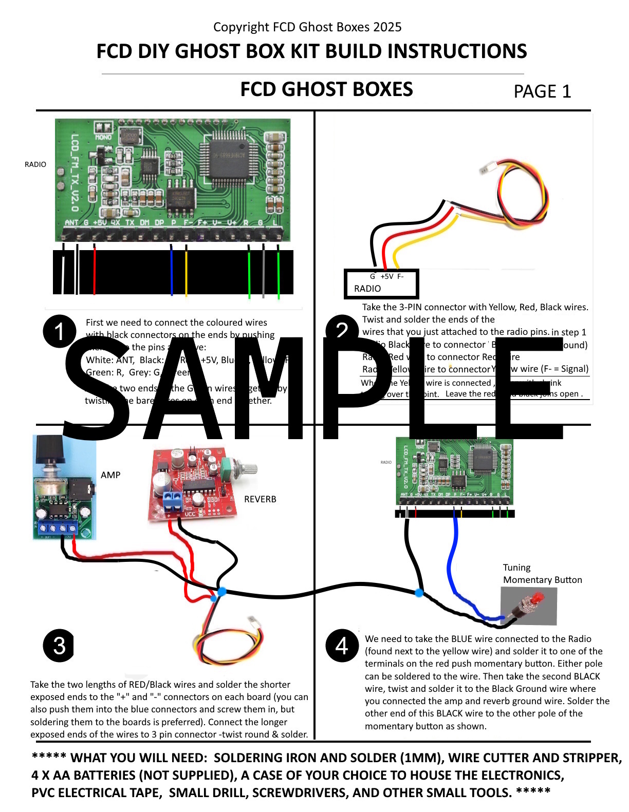 DIY Ghost Box Kit with Reverb and Adjustable Sweep Rate