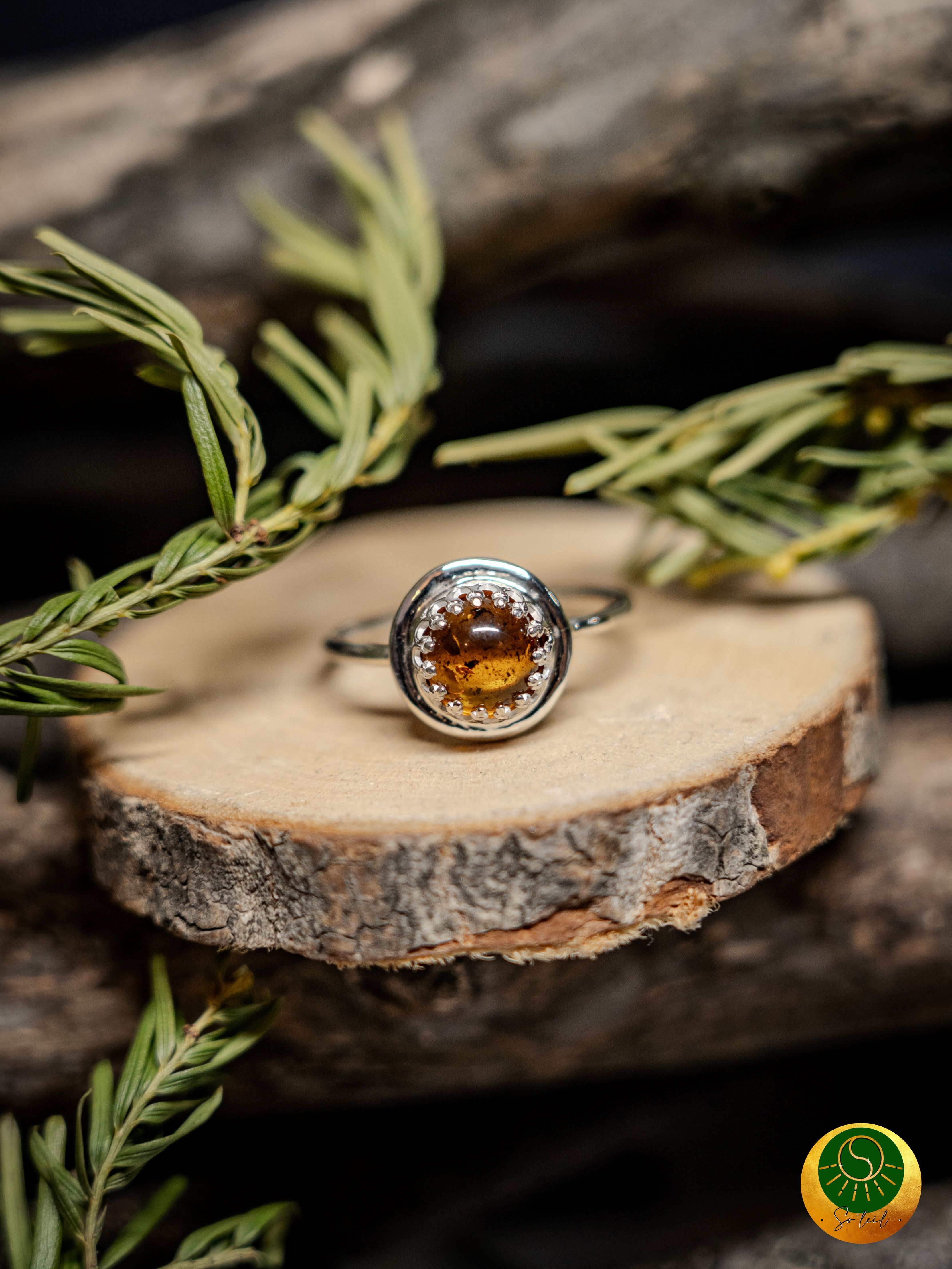 Bague Saturne Ambre