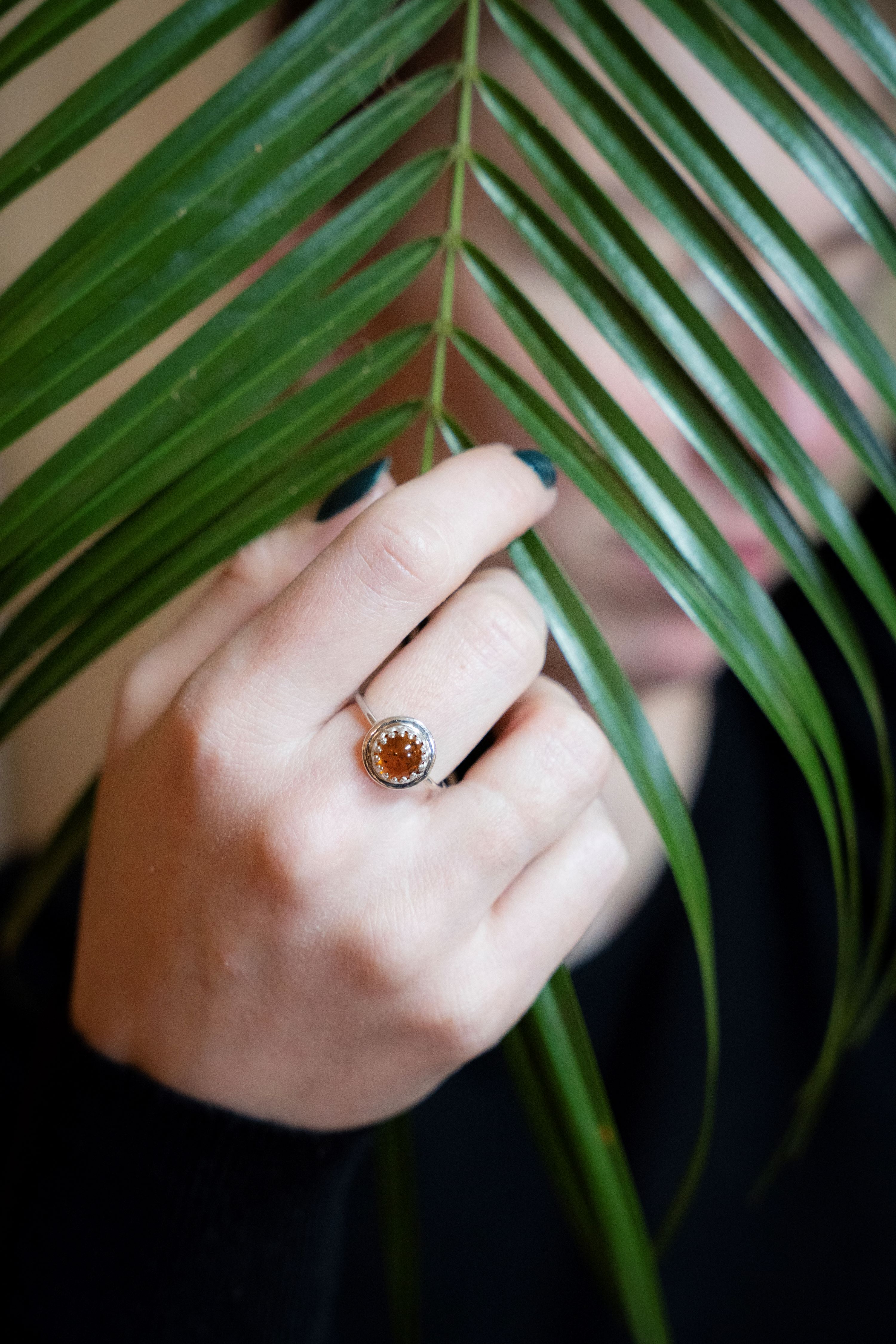 Bague Saturne Ambre