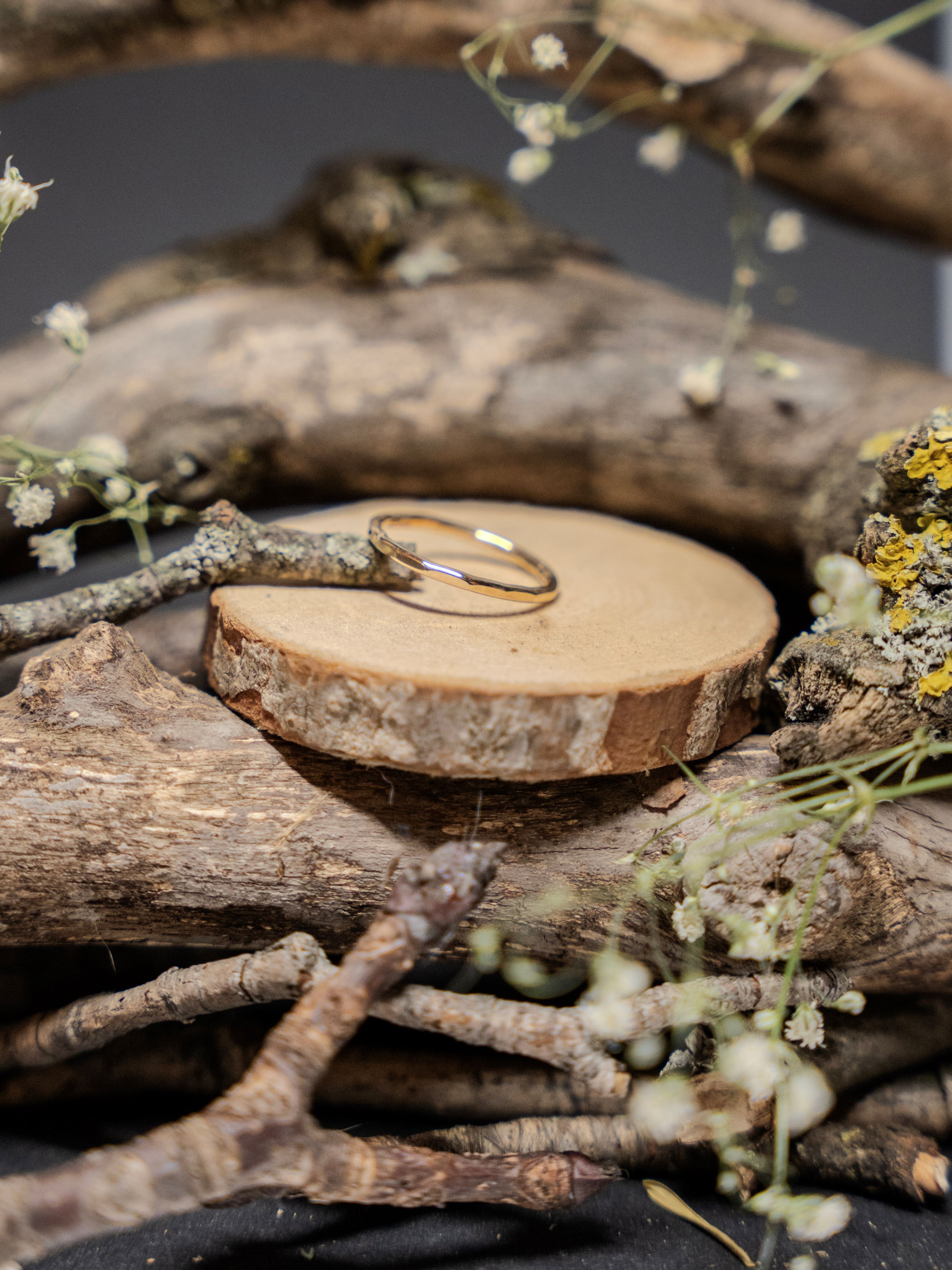 Bague martelée