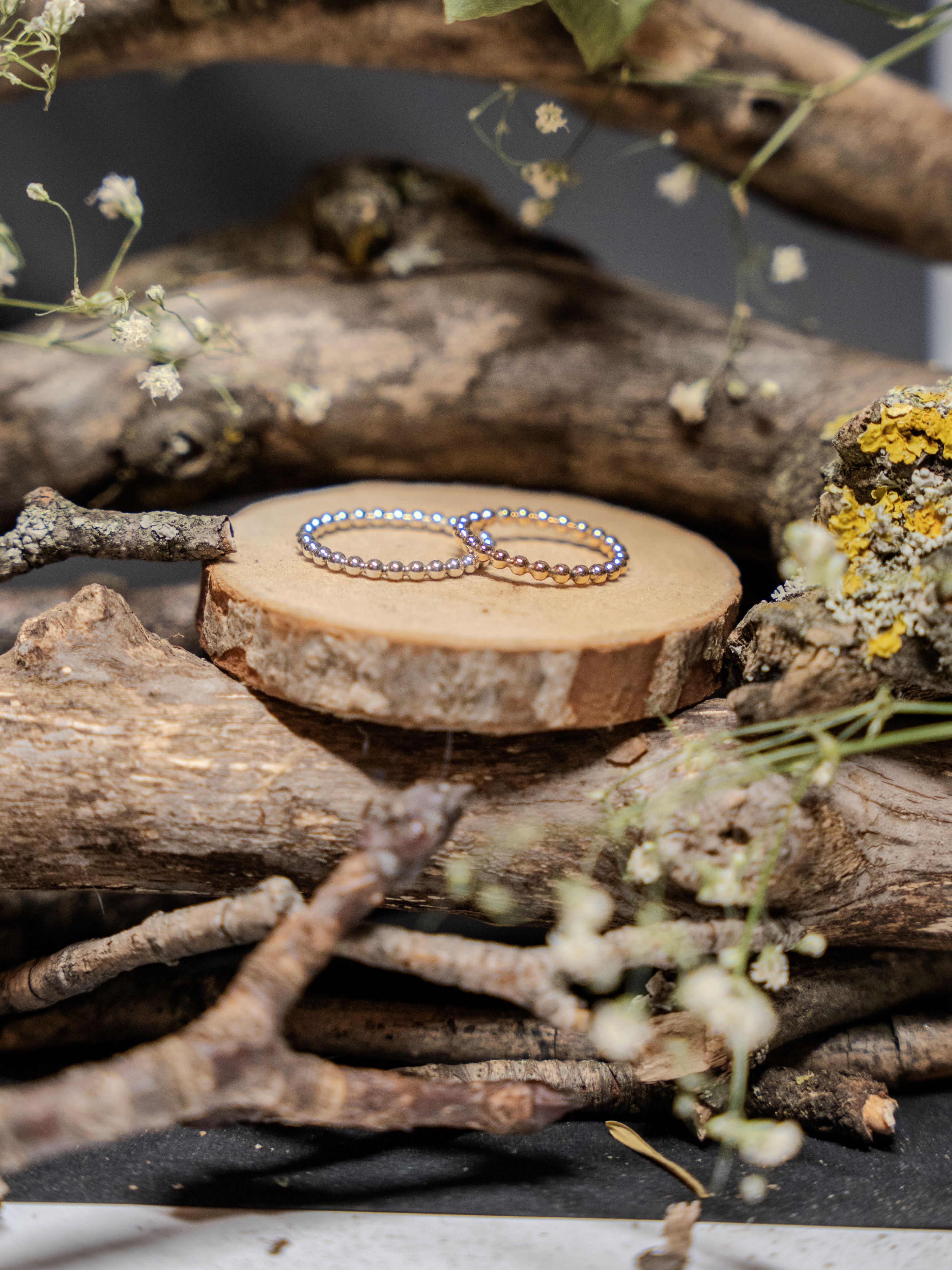 Bague perlée