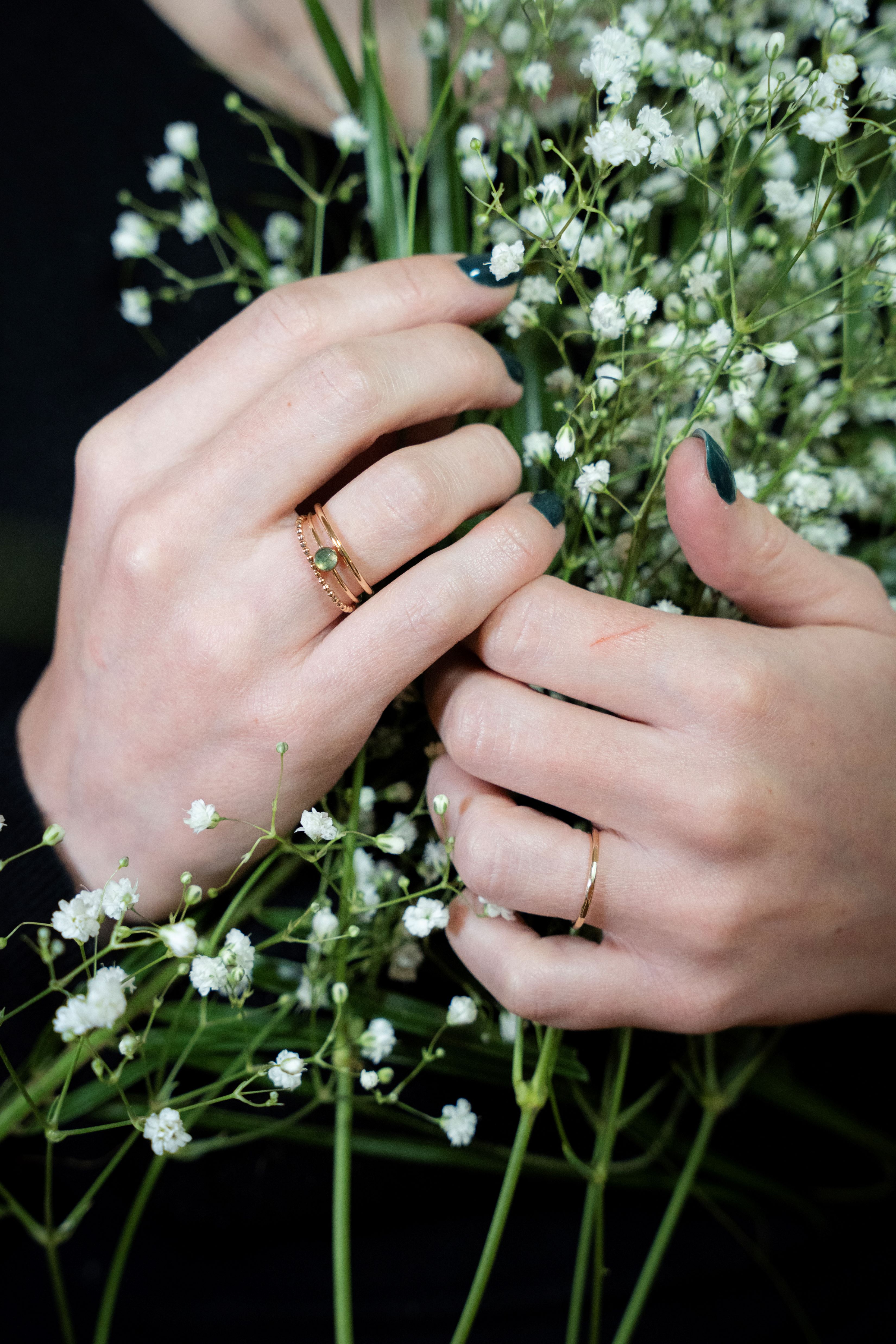 Bague martelée