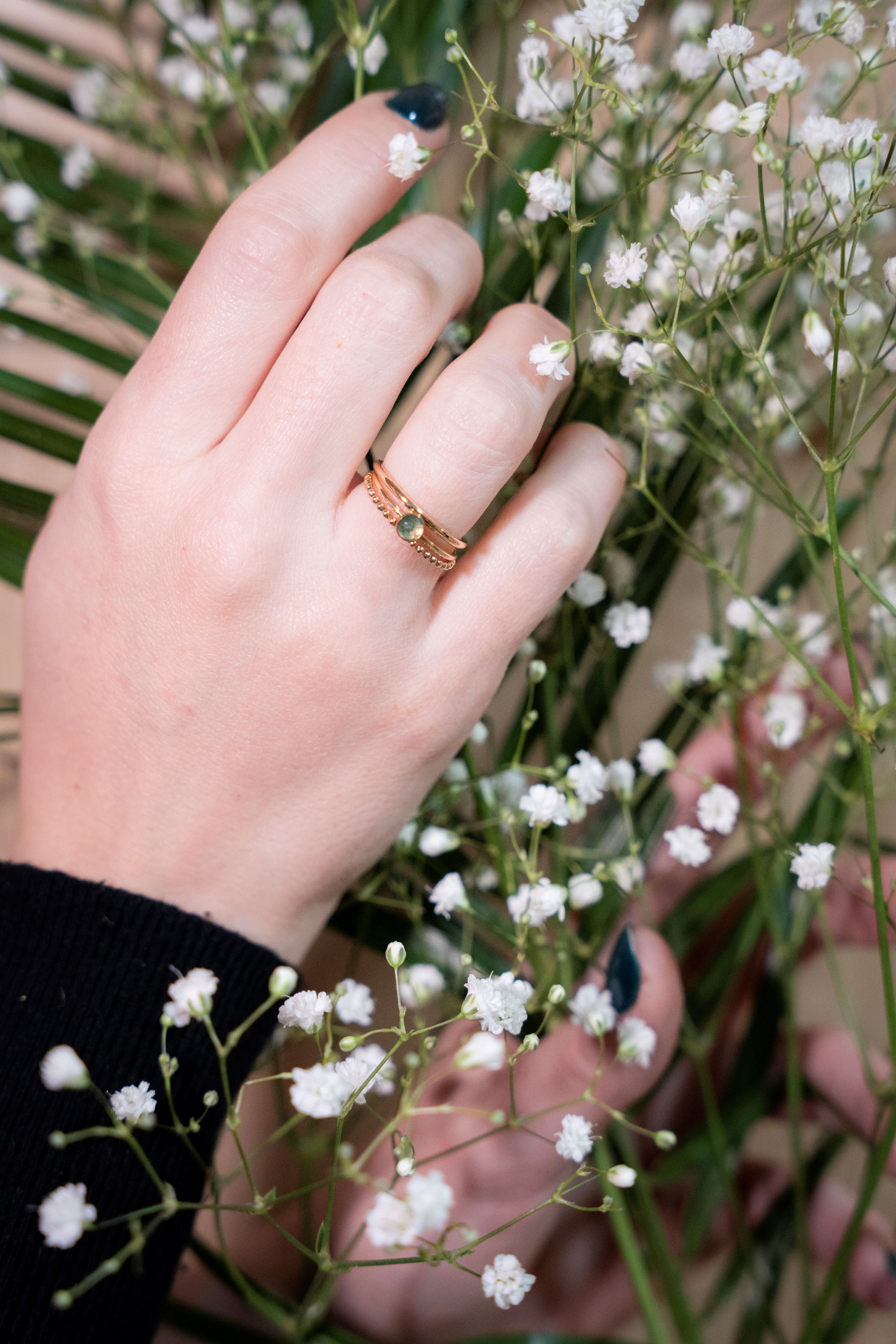 Bague perlée petite 
