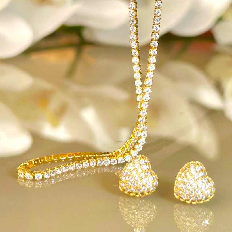 CHoker Dalia Dhahab e Brinco Malak Dhahab