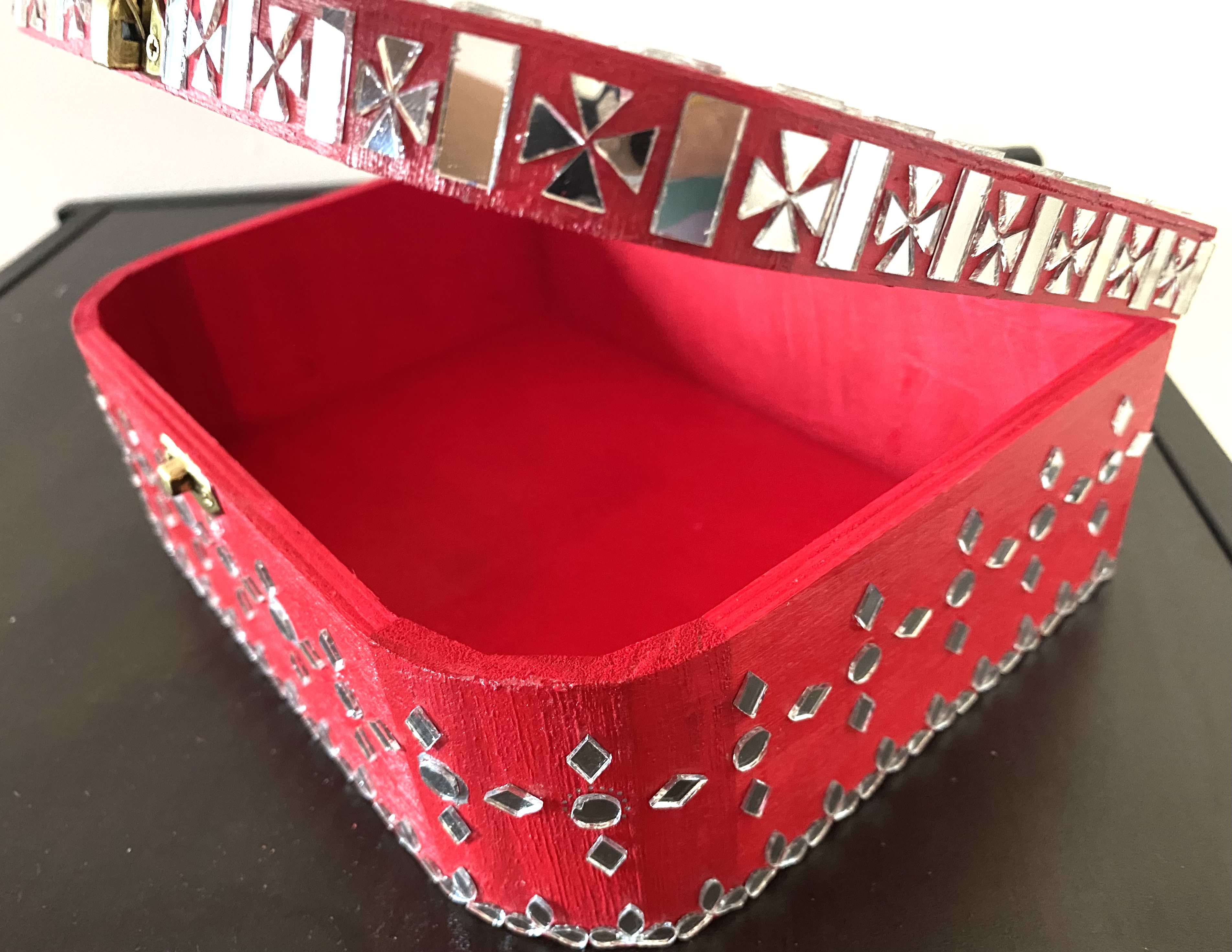 Wooden - Elegance Mirror work Jewellery Box