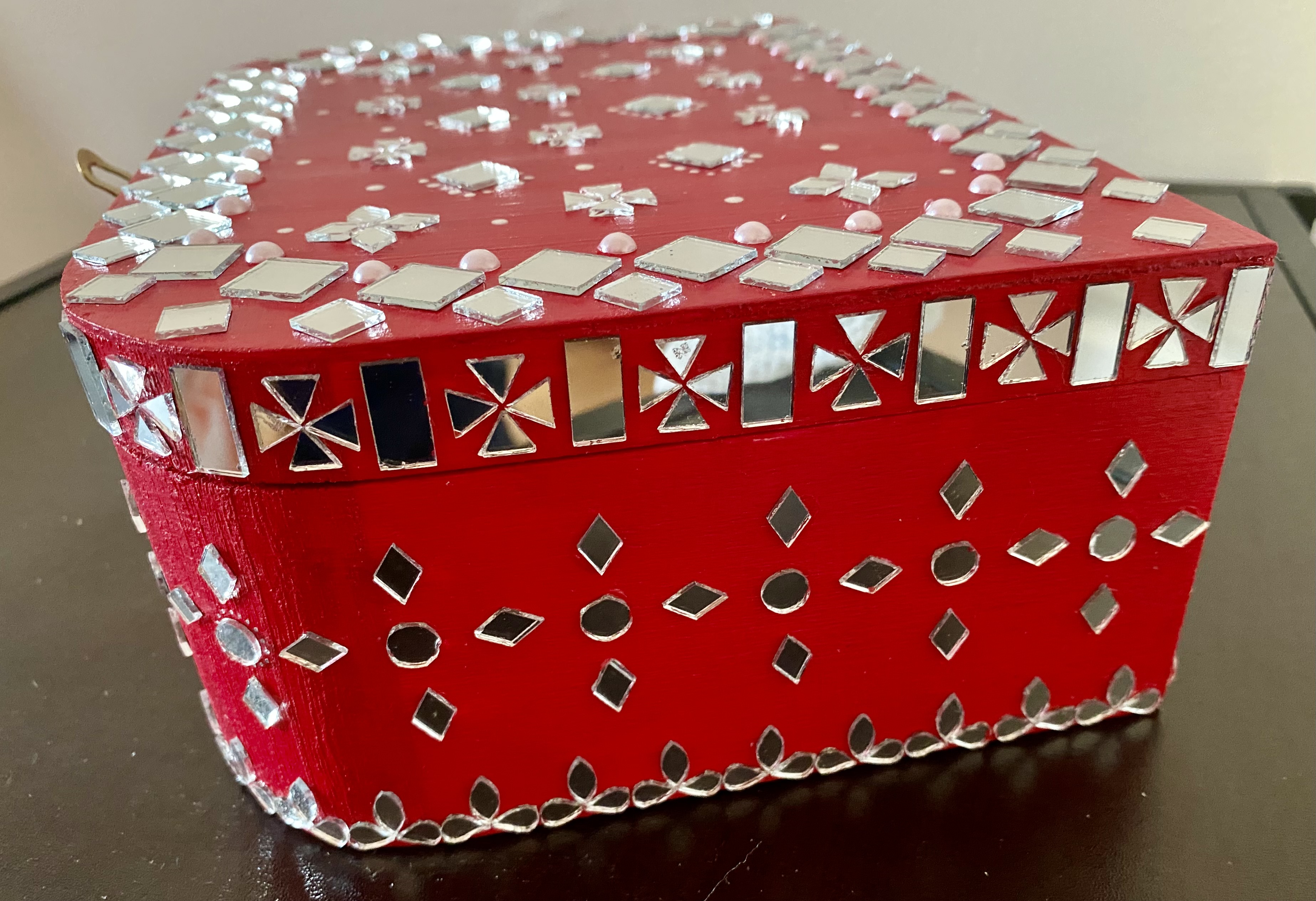 Wooden - Elegance Mirror work Jewellery Box