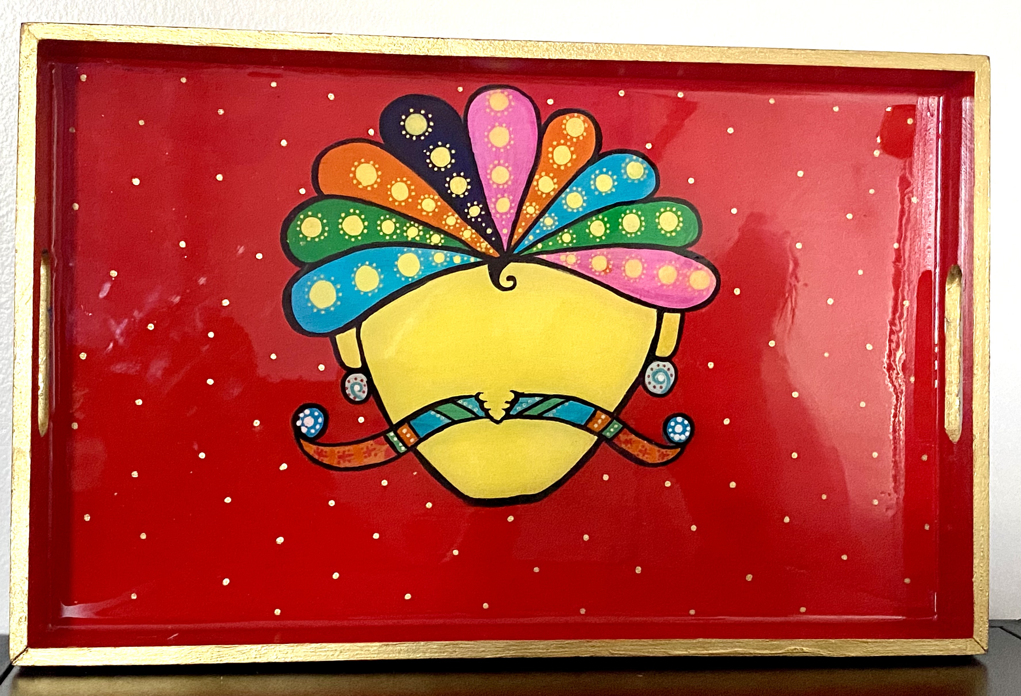 Resin - Indian King Serving Tray & Coasters set