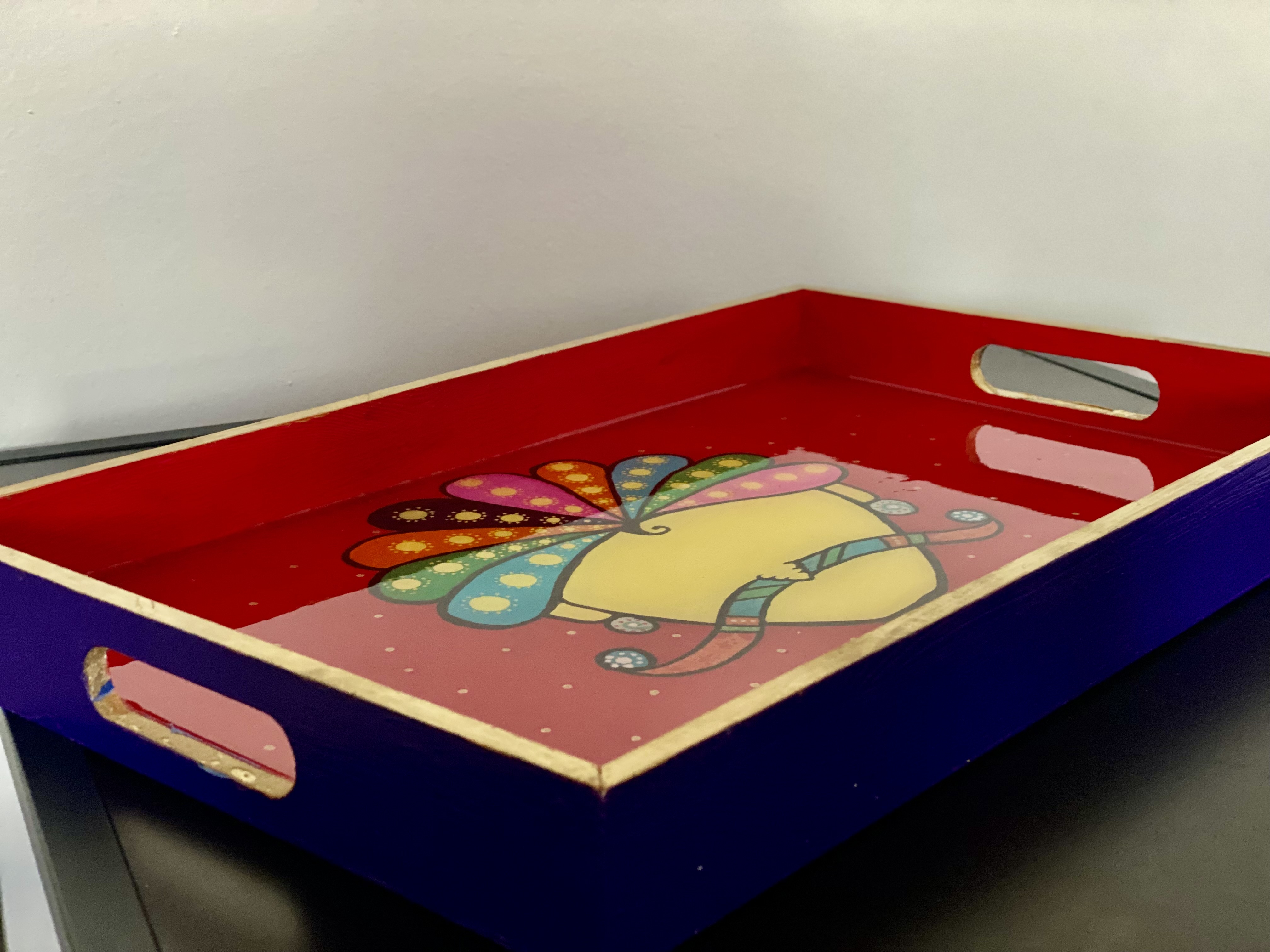 Resin - Indian King Serving Tray & Coasters set