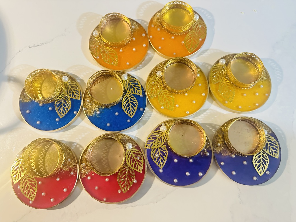 Resin - Decorative Tealight Holders - Small - Set of 2