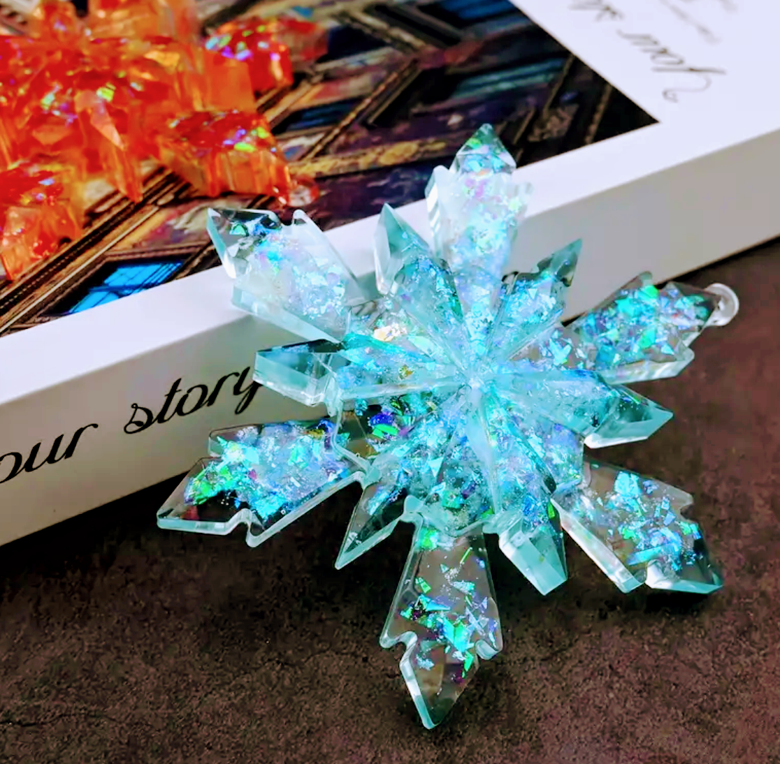 Resin - Snowflake Ornaments - Set of 2