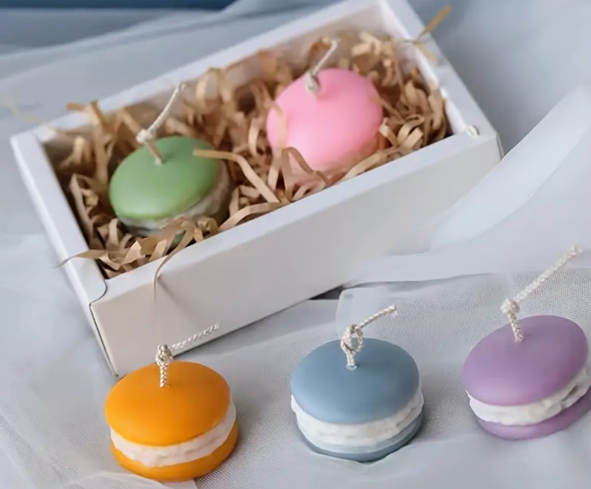 Scented Macroon Candles - Set of 3