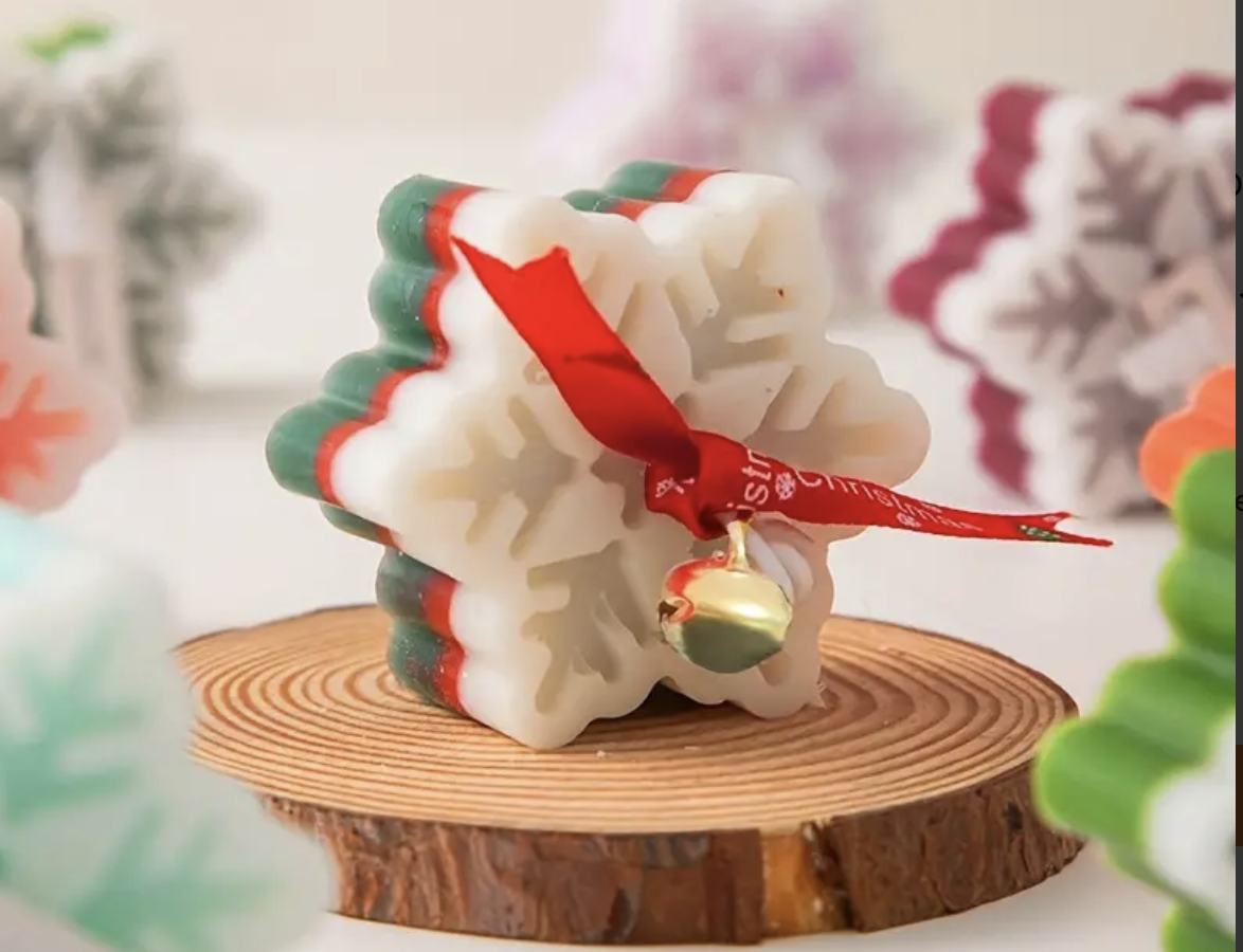 Christmas Candle Set - Tree, Snowflake & Gingerbread man