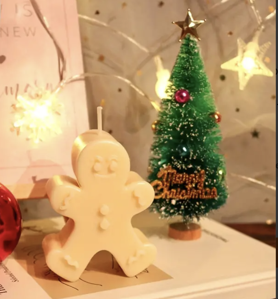 Christmas Candle Set - Tree, Snowflake & Gingerbread man