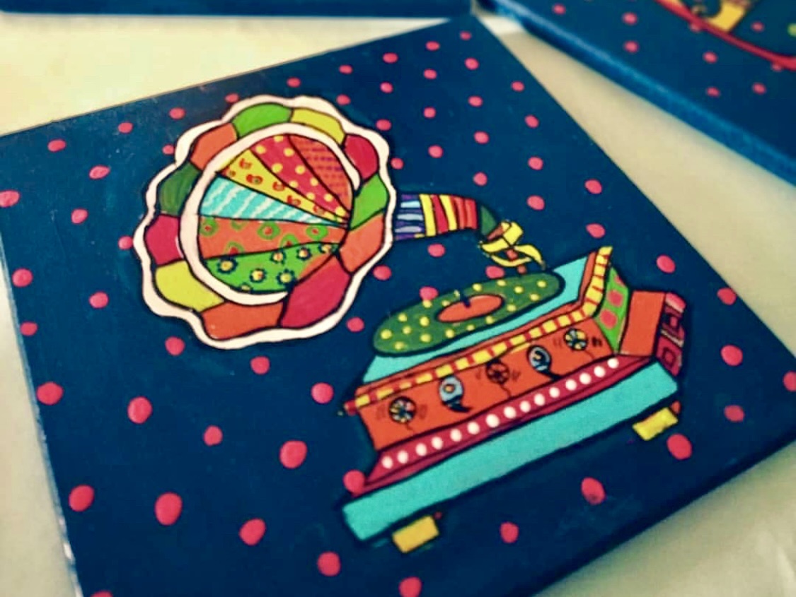 Wooden - Indian King Tray & Coaster Set