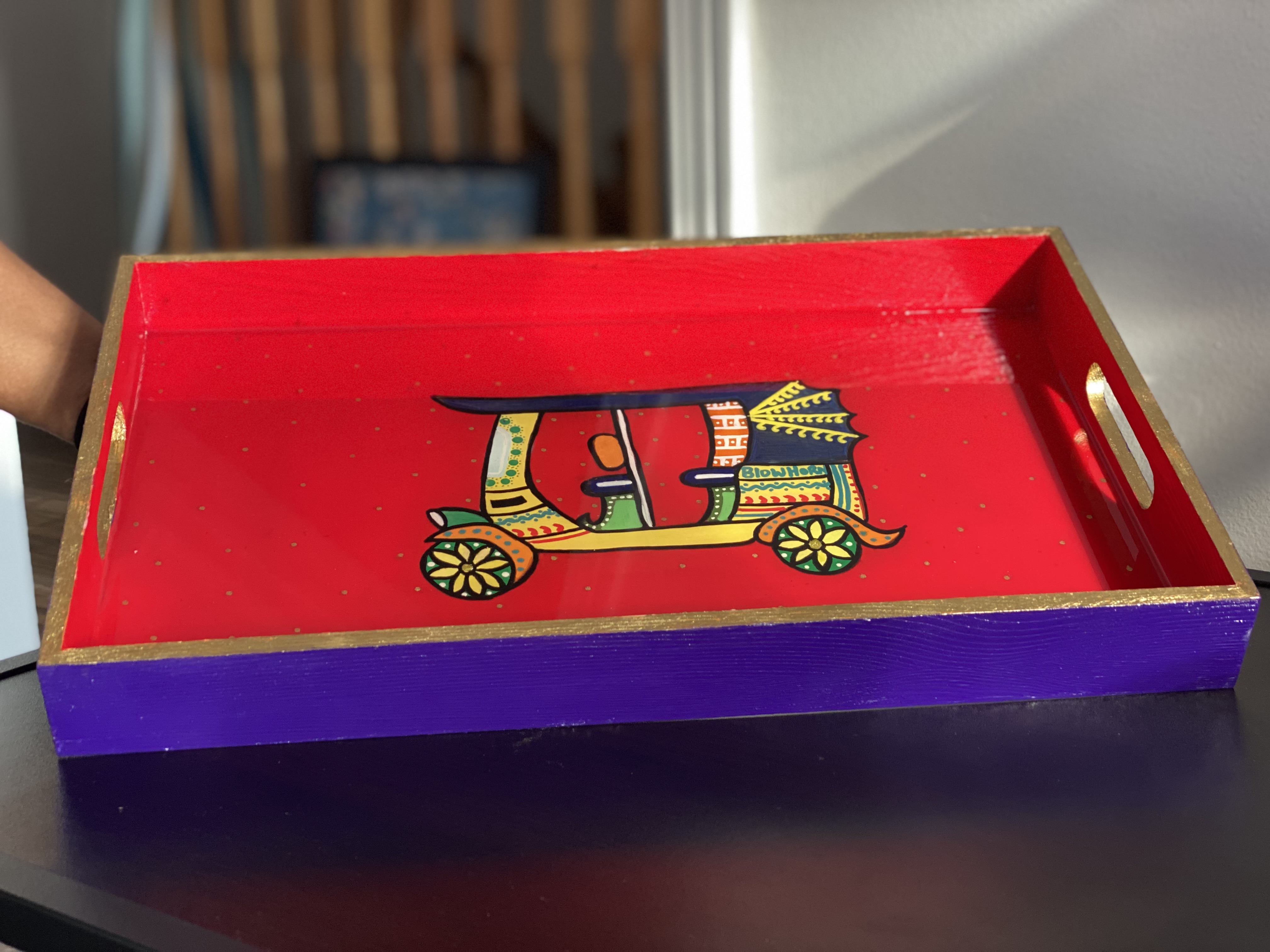 Resin - Indian Auto Serving Tray & Coasters set