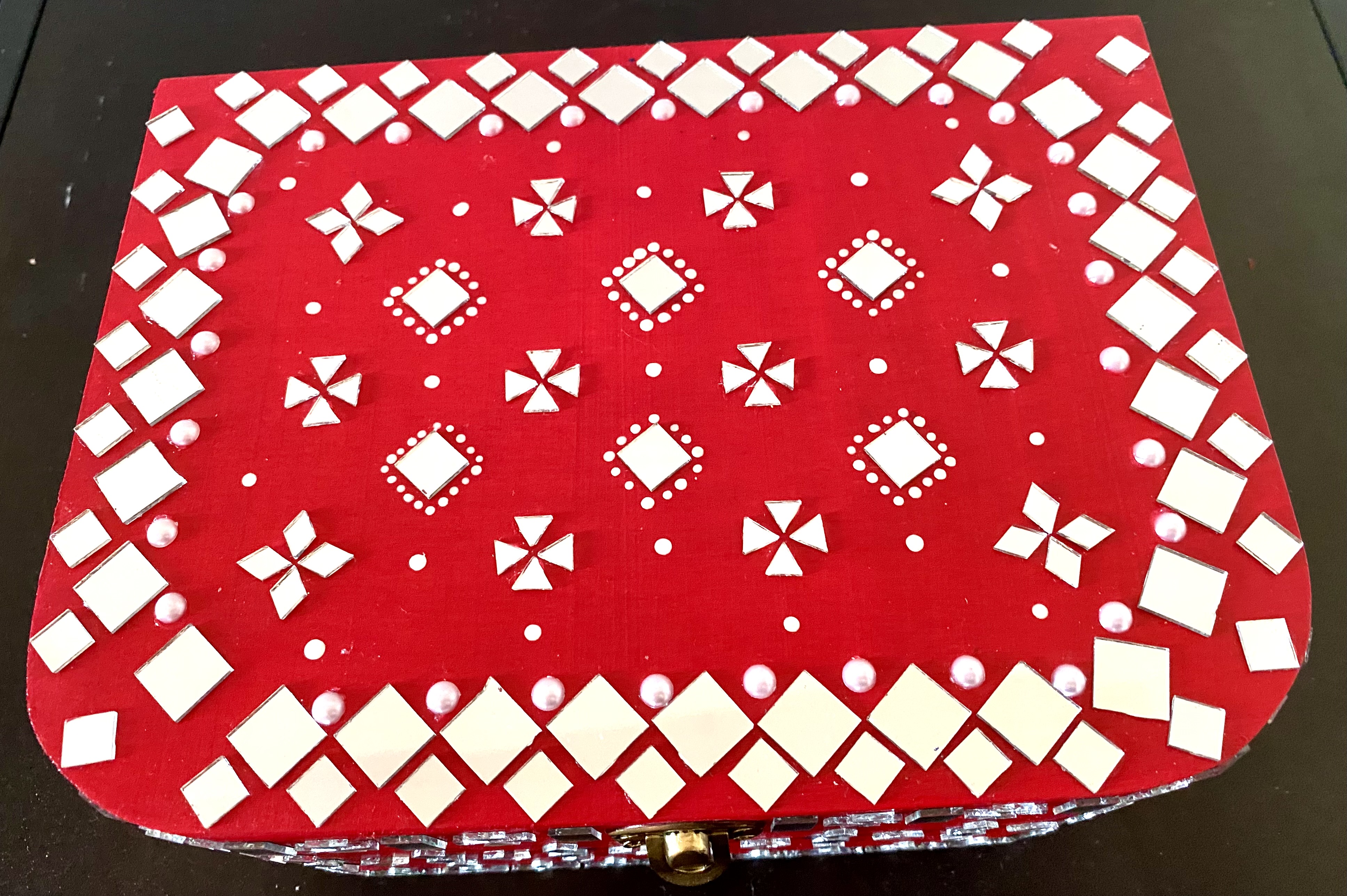 Wooden - Elegance Mirror work Jewellery Box